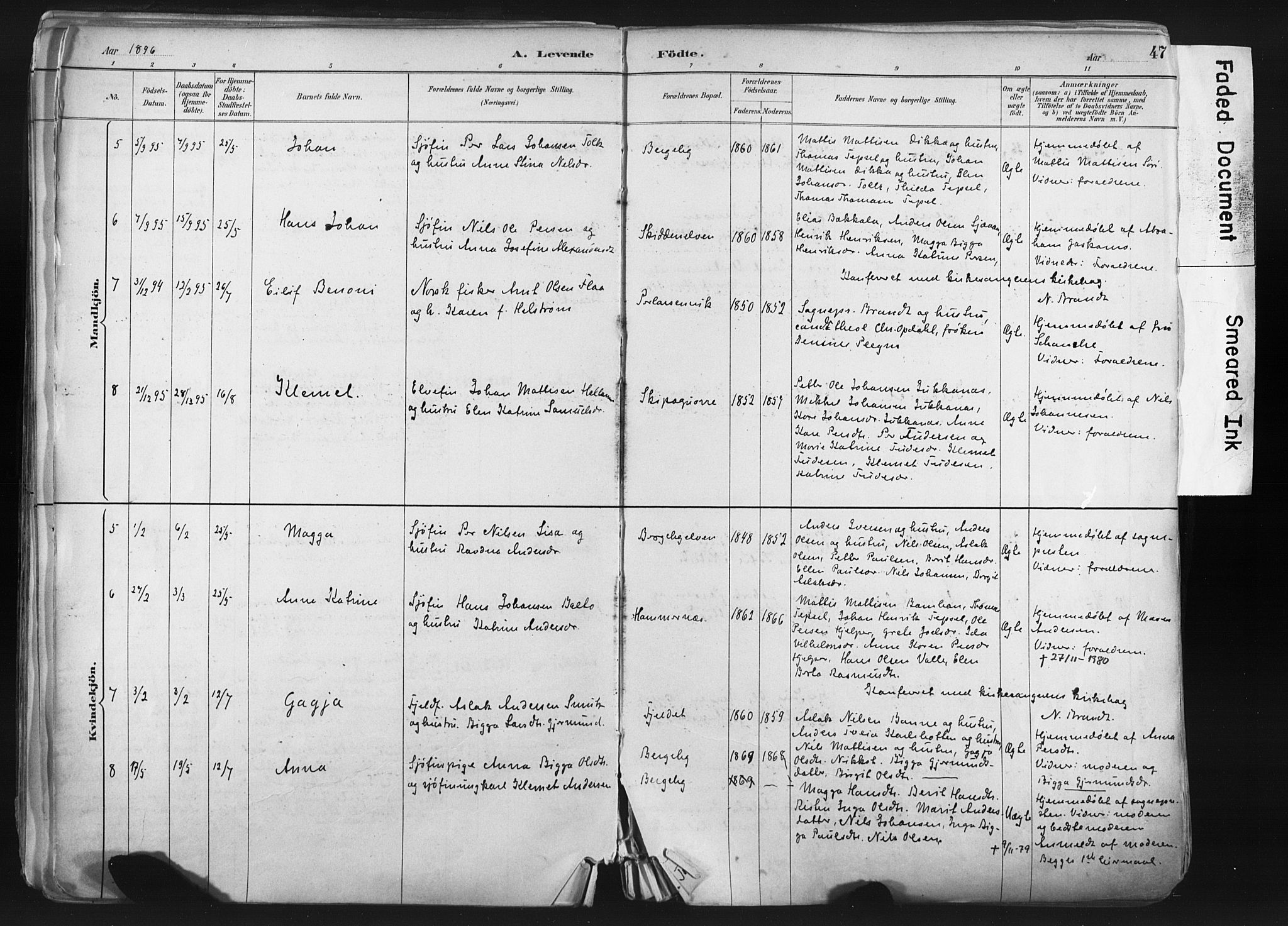 Nesseby sokneprestkontor, SATØ/S-1330/H/Ha/L0006kirke: Parish register (official) no. 6, 1885-1985, p. 47