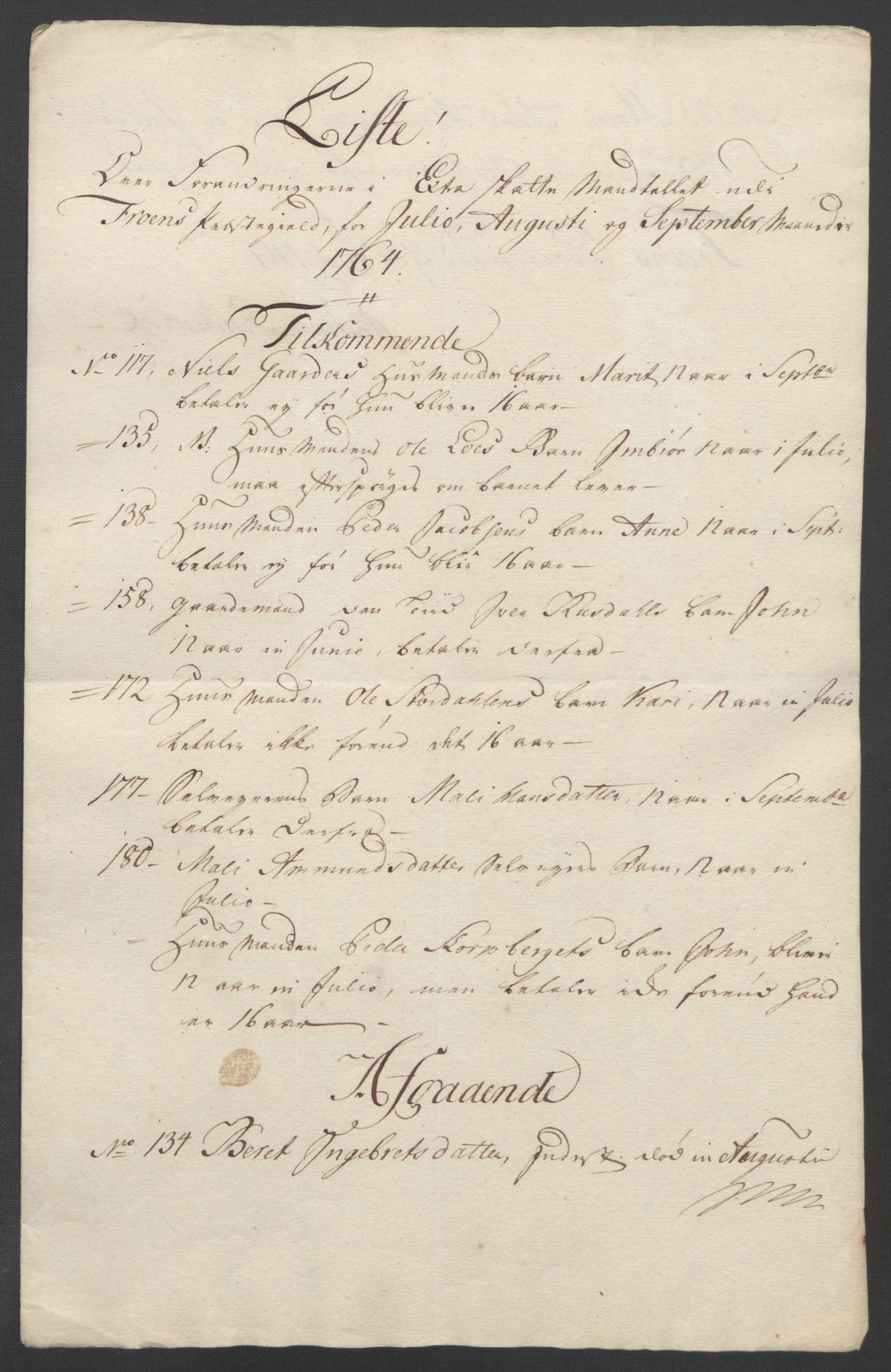 Rentekammeret inntil 1814, Reviderte regnskaper, Fogderegnskap, RA/EA-4092/R17/L1266: Ekstraskatten Gudbrandsdal, 1762-1766, p. 389