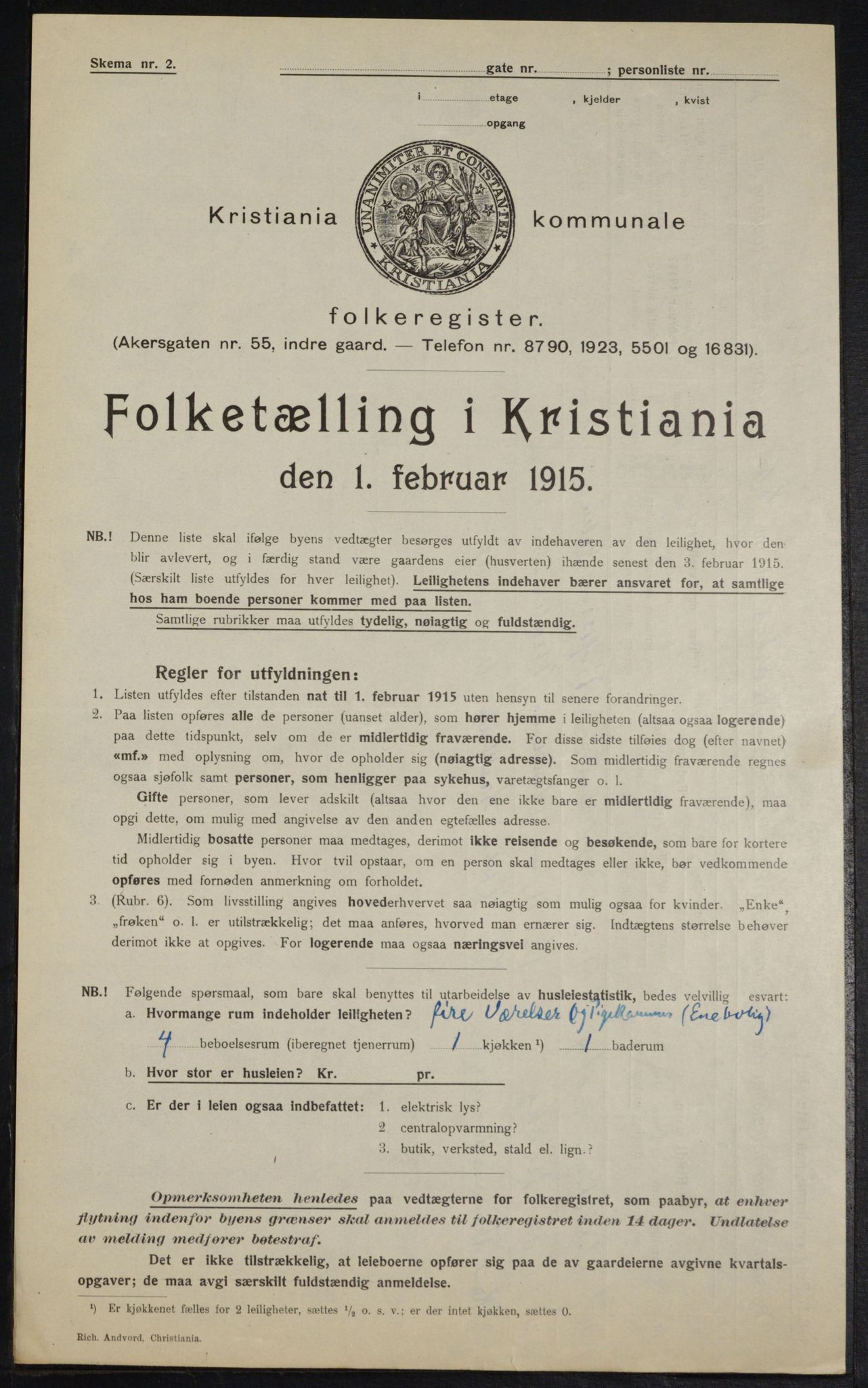 OBA, Municipal Census 1915 for Kristiania, 1915, p. 33820