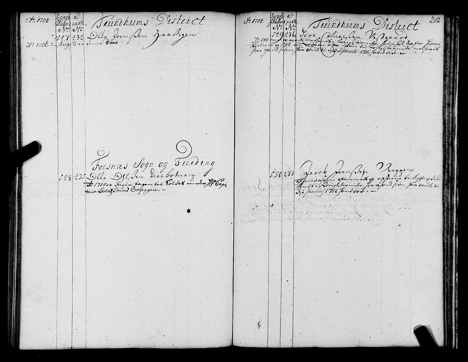 Sjøinnrulleringen - Trondhjemske distrikt, AV/SAT-A-5121/01/L0004: Ruller over sjøfolk i Trondhjem by, 1704-1710, p. 282