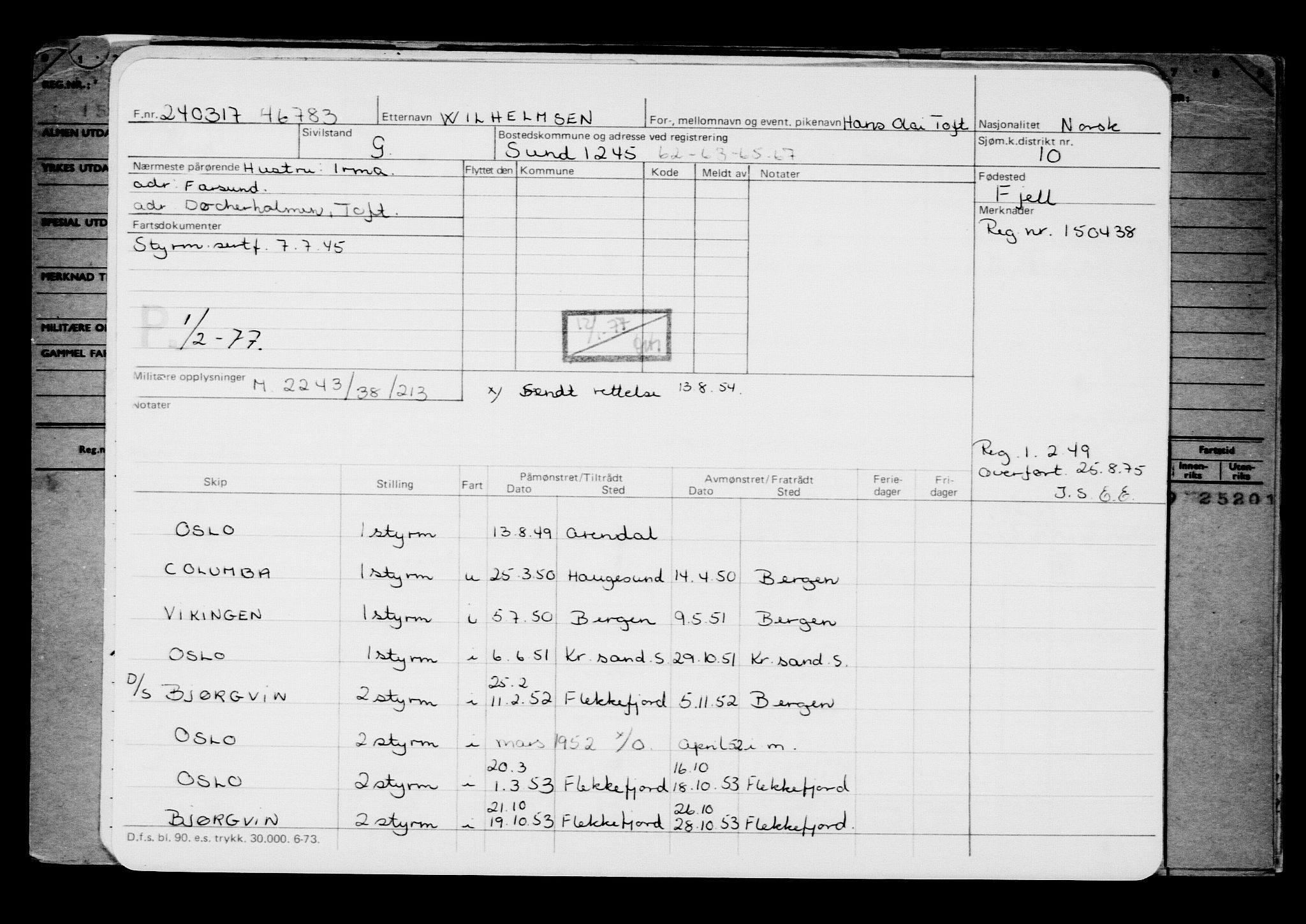 Direktoratet for sjømenn, AV/RA-S-3545/G/Gb/L0147: Hovedkort, 1917, p. 221