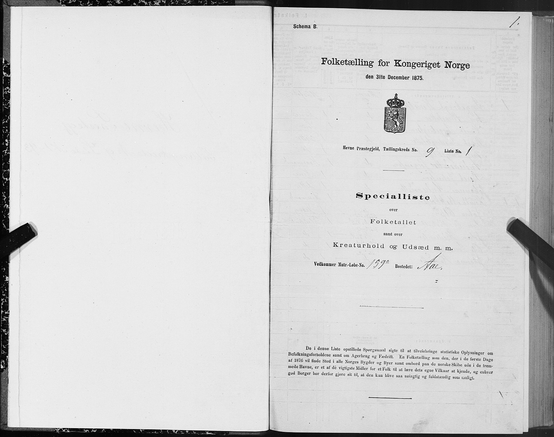 SAT, 1875 census for 1612P Hemne, 1875, p. 5001