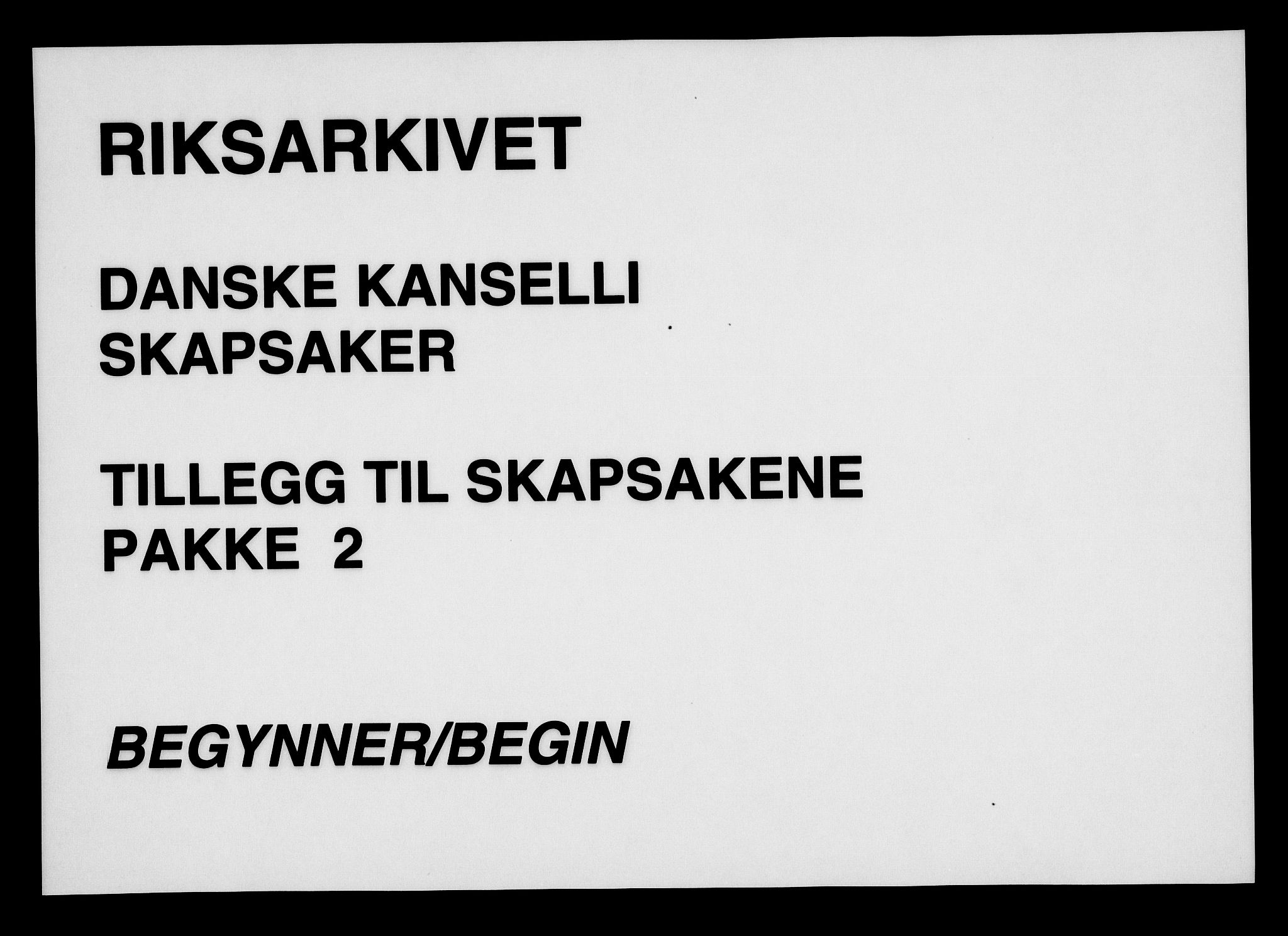 Danske Kanselli, Skapsaker, RA/EA-4061/G/L0002: Tillegg til skapsakene, 1624-1635, p. 1