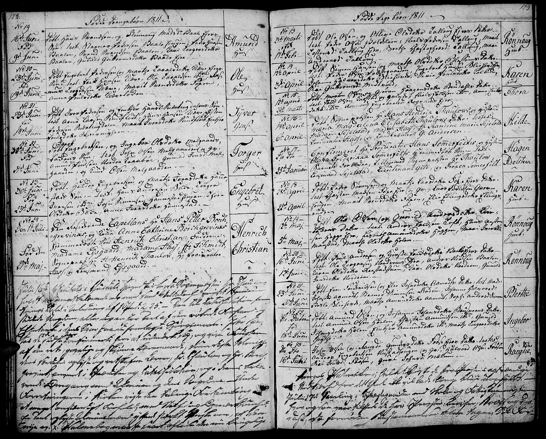 Gausdal prestekontor, AV/SAH-PREST-090/H/Ha/Haa/L0004: Parish register (official) no. 4, 1809-1817, p. 172-173