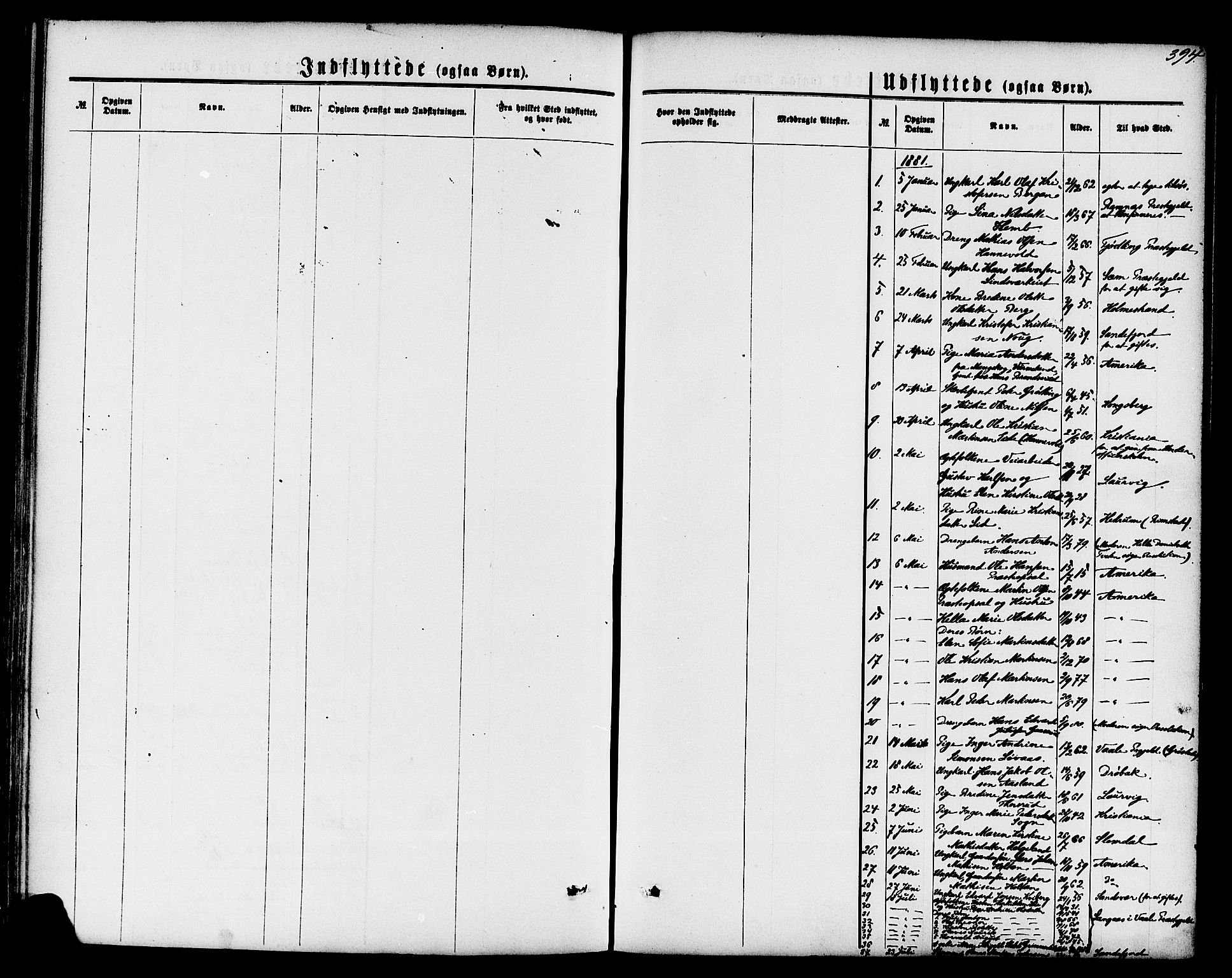 Lardal kirkebøker, AV/SAKO-A-350/F/Fa/L0007: Parish register (official) no. I 7, 1861-1880, p. 394