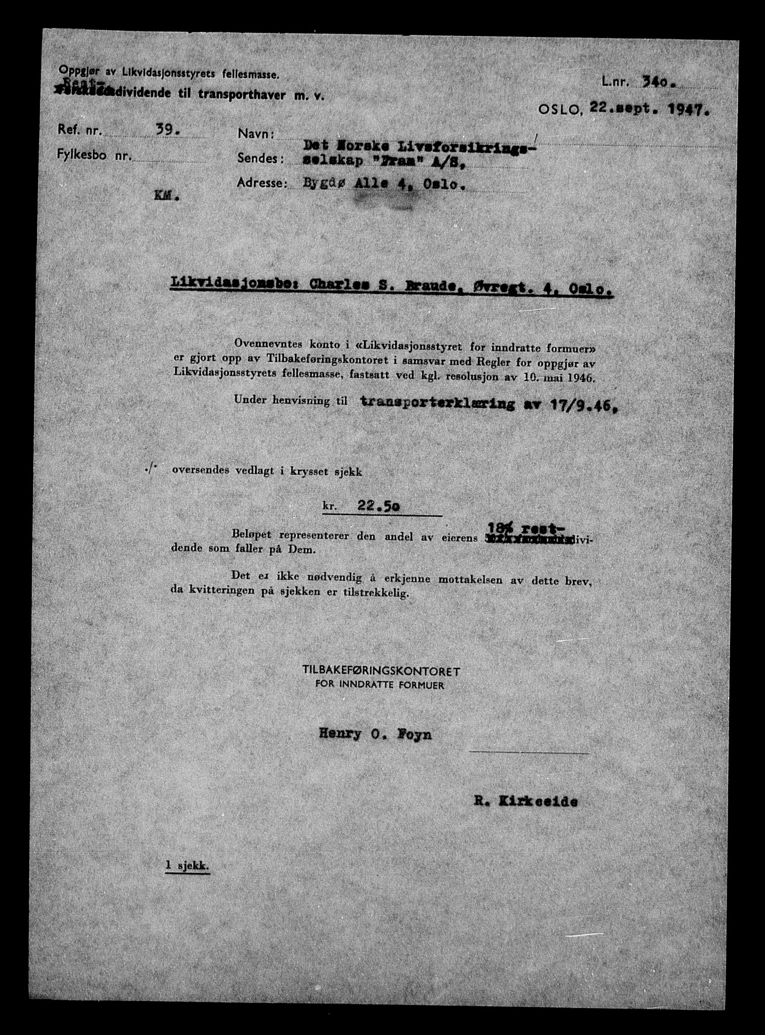 Justisdepartementet, Tilbakeføringskontoret for inndratte formuer, AV/RA-S-1564/H/Hc/Hcc/L0927: --, 1945-1947, p. 550