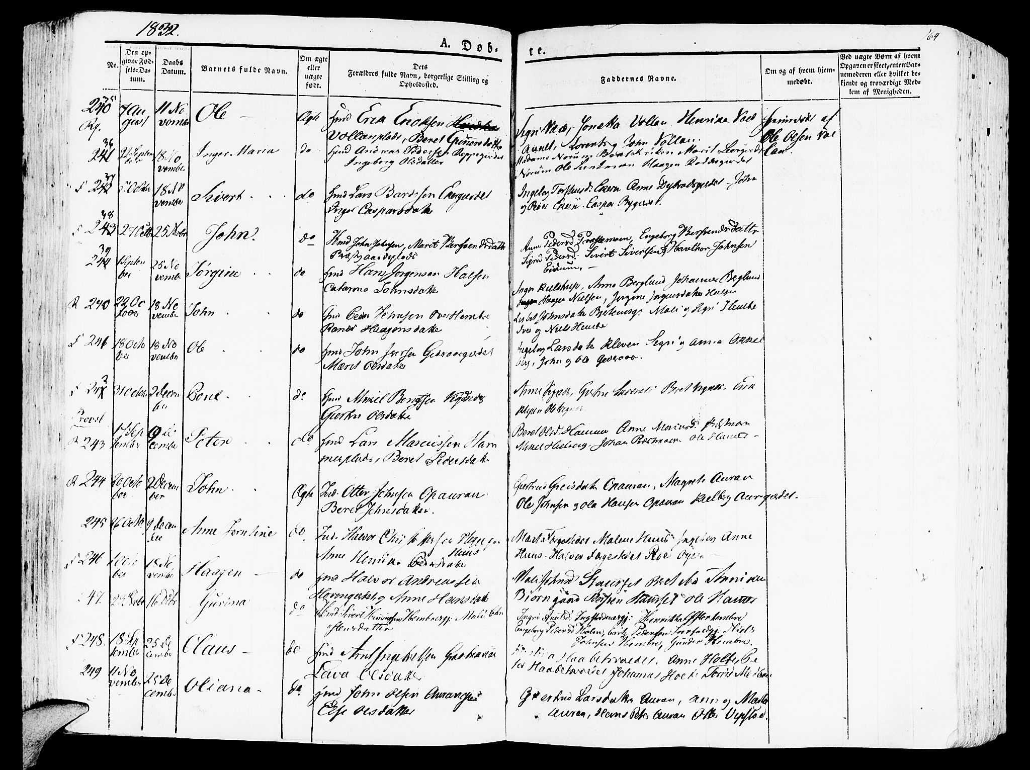 Ministerialprotokoller, klokkerbøker og fødselsregistre - Nord-Trøndelag, AV/SAT-A-1458/709/L0070: Parish register (official) no. 709A10, 1820-1832, p. 164