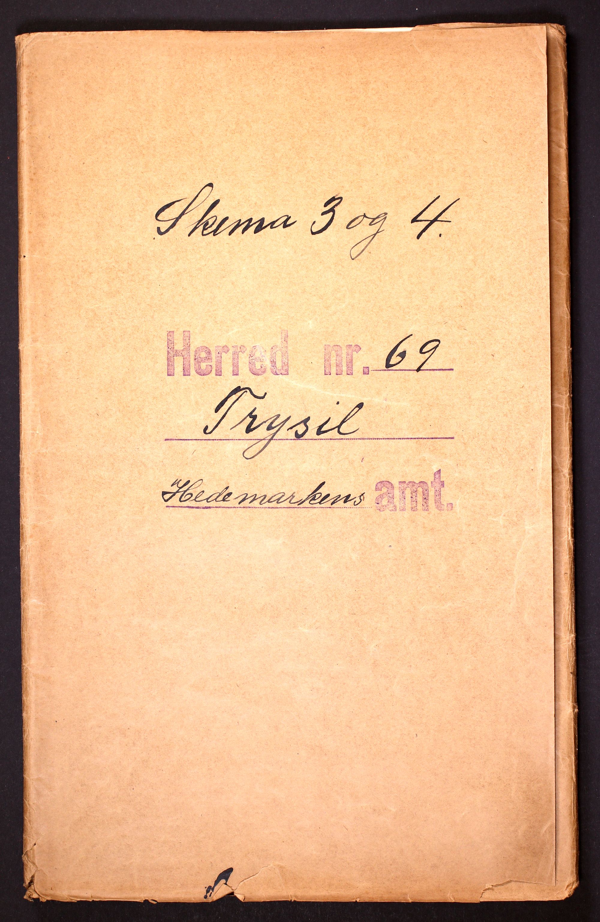 RA, 1910 census for Trysil, 1910, p. 1