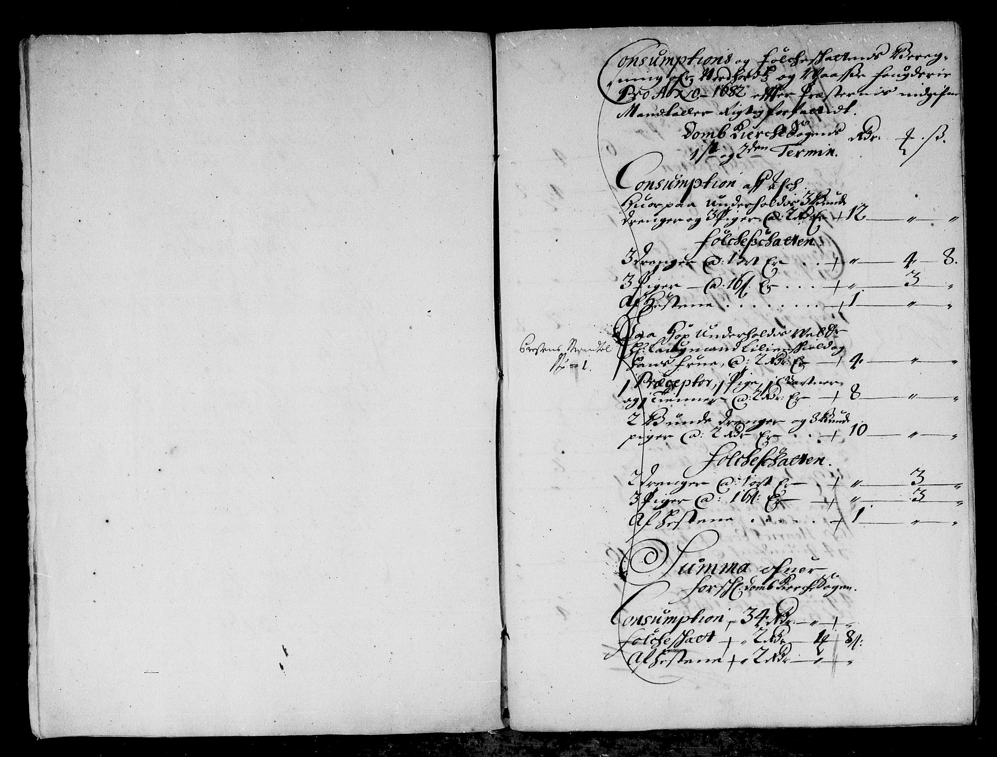 Rentekammeret inntil 1814, Reviderte regnskaper, Stiftamtstueregnskaper, Bergen stiftamt, AV/RA-EA-6043/R/Rc/L0062: Bergen stiftamt, 1682