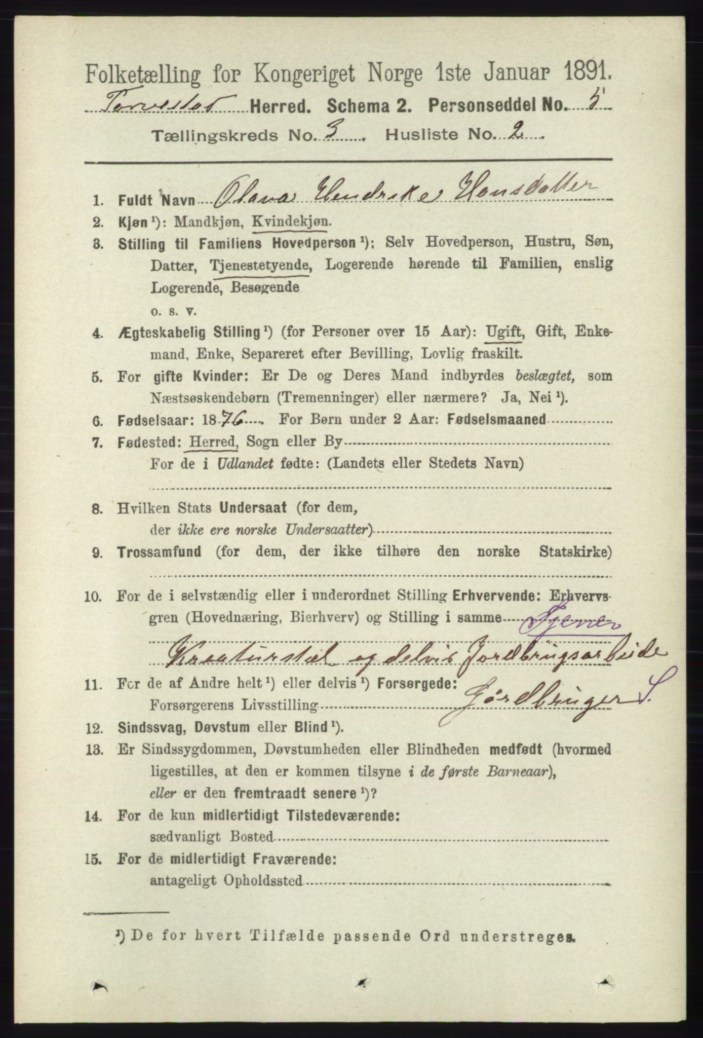 RA, 1891 census for 1152 Torvastad, 1891, p. 959