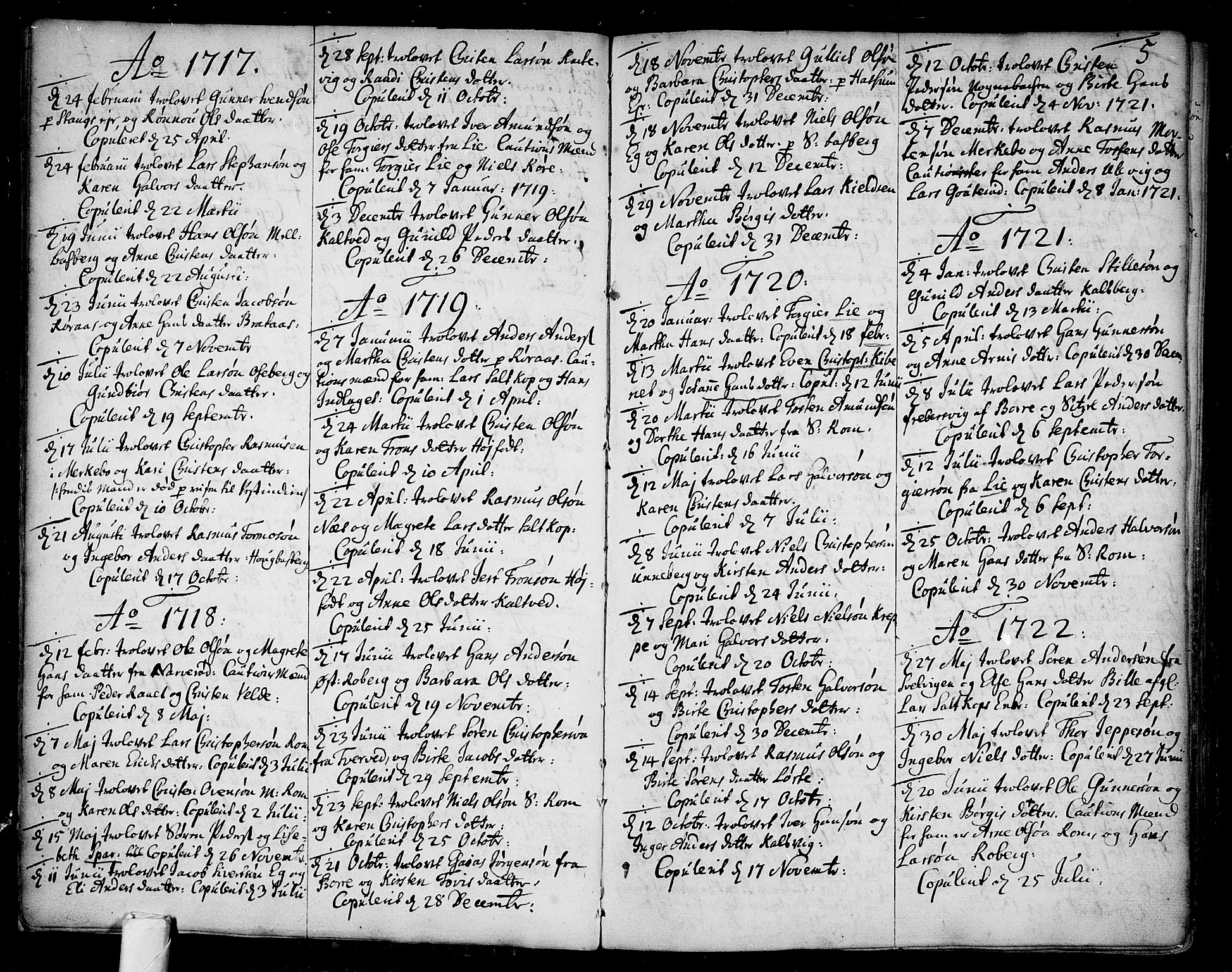 Sem kirkebøker, SAKO/A-5/F/Fb/L0001: Parish register (official) no. II 1, 1702-1764, p. 5