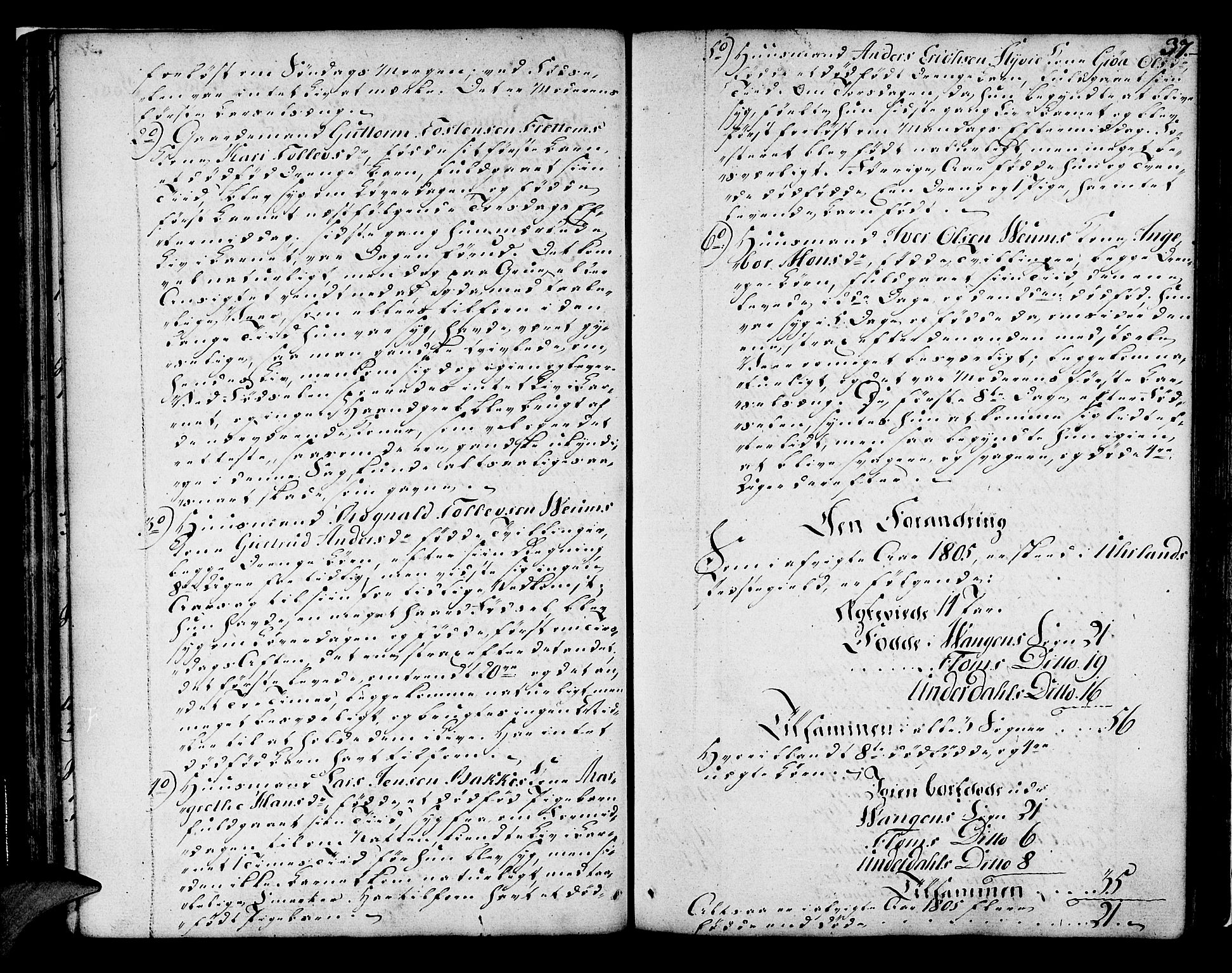 Aurland sokneprestembete, SAB/A-99937/H/Ha/Haa/L0005: Parish register (official) no. A 5, 1801-1821, p. 37