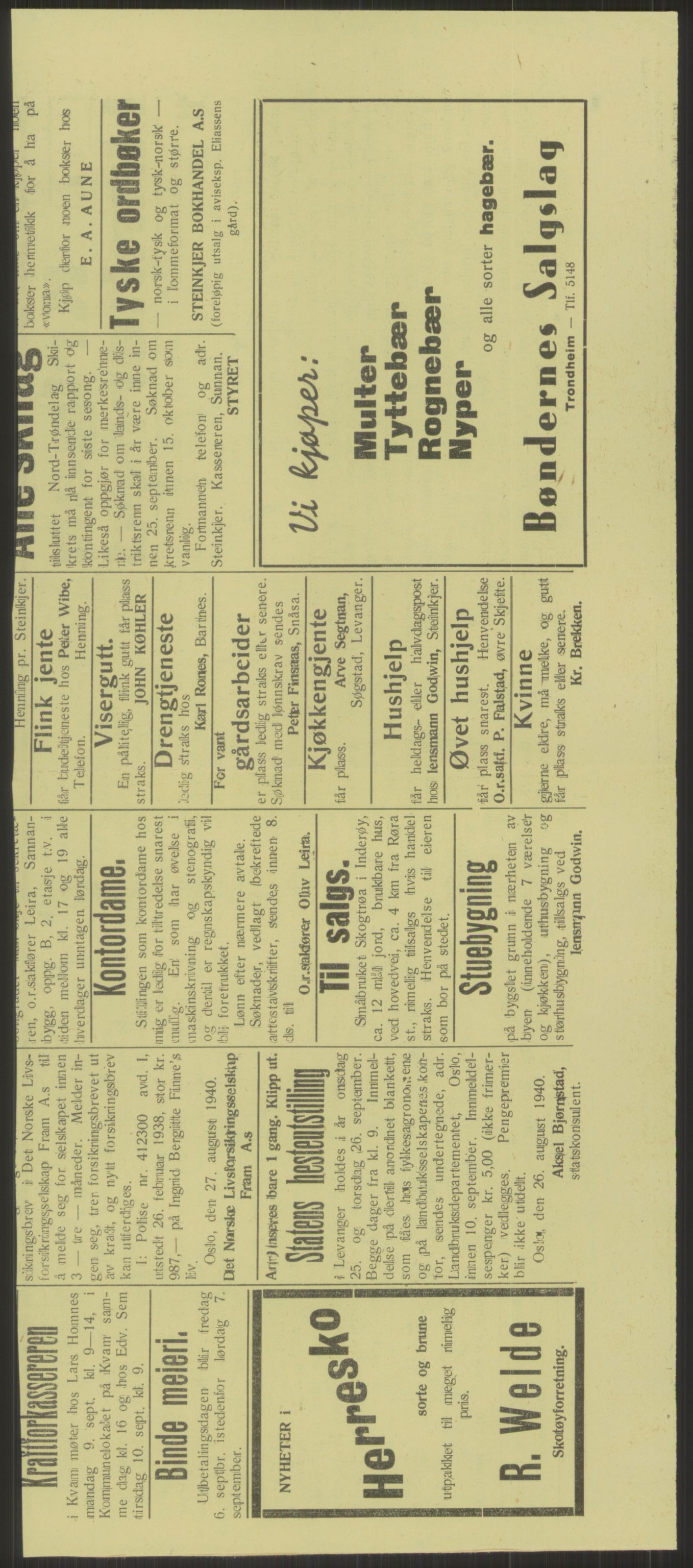 Forsvaret, Forsvarets krigshistoriske avdeling, AV/RA-RAFA-2017/Y/Ya/L0016: II-C-11-31 - Fylkesmenn.  Rapporter om krigsbegivenhetene 1940., 1940, p. 441