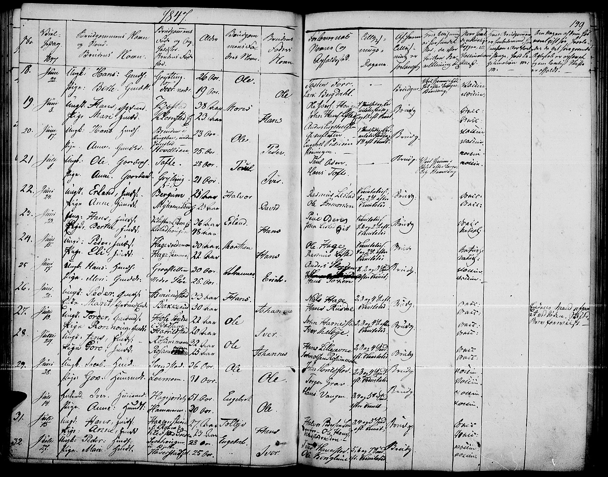 Fron prestekontor, AV/SAH-PREST-078/H/Ha/Haa/L0004: Parish register (official) no. 4, 1839-1848, p. 199