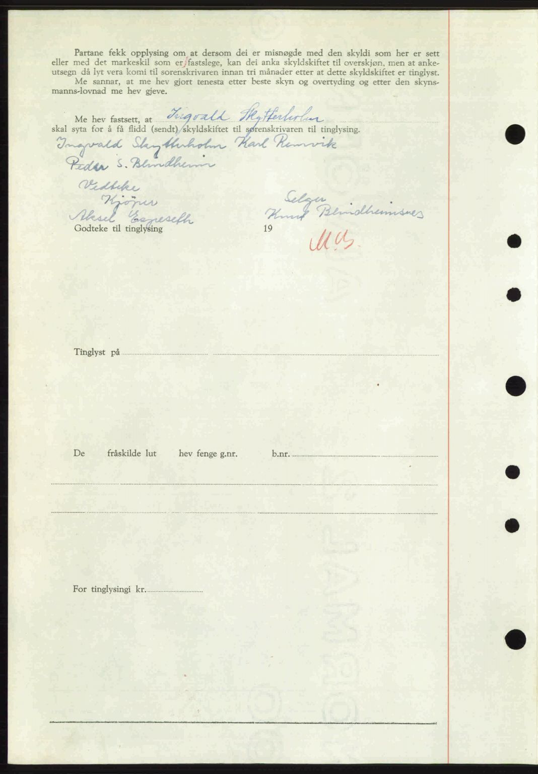 Nordre Sunnmøre sorenskriveri, SAT/A-0006/1/2/2C/2Ca: Mortgage book no. A35, 1950-1950, Diary no: : 1727/1950