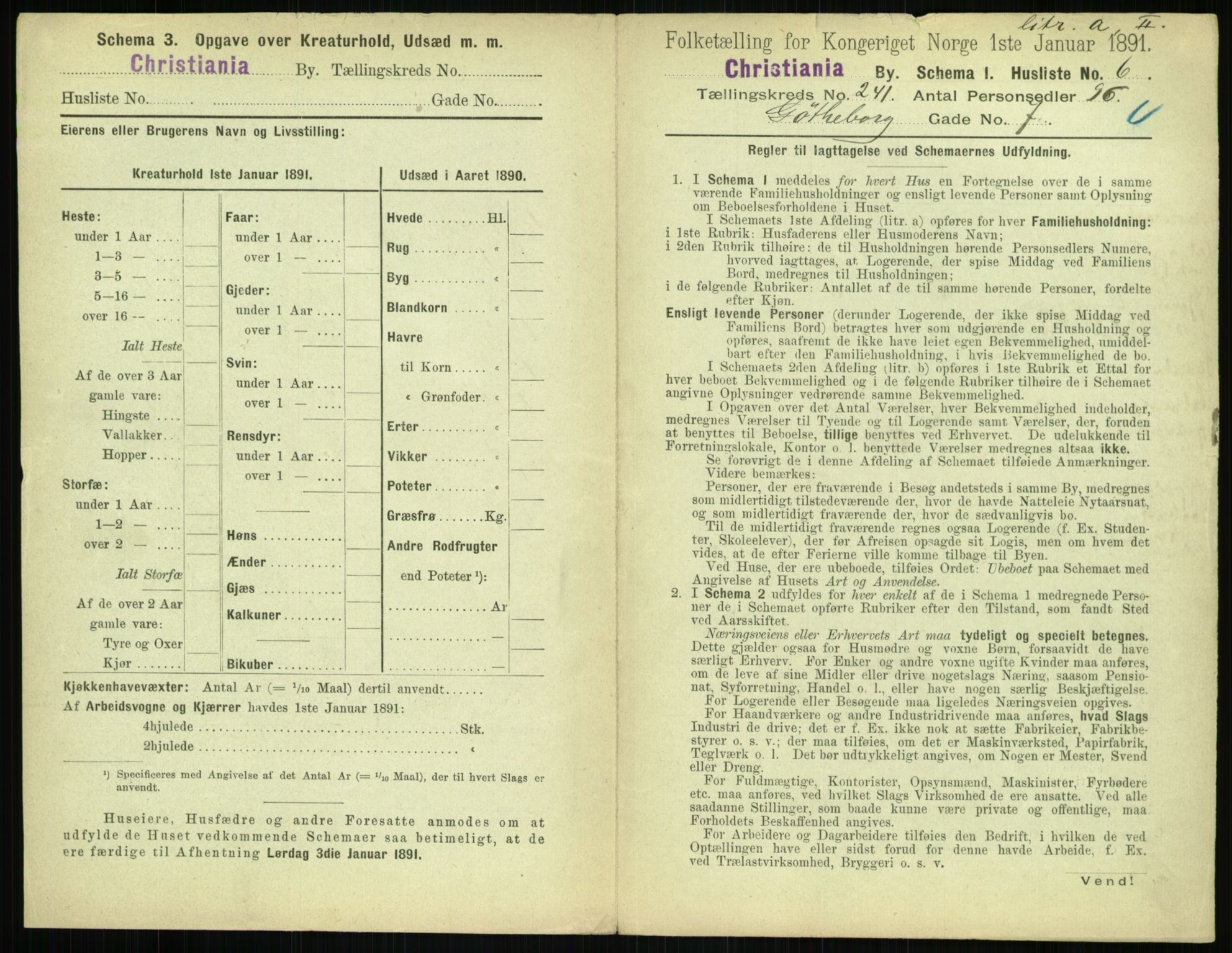 RA, 1891 census for 0301 Kristiania, 1891, p. 141579