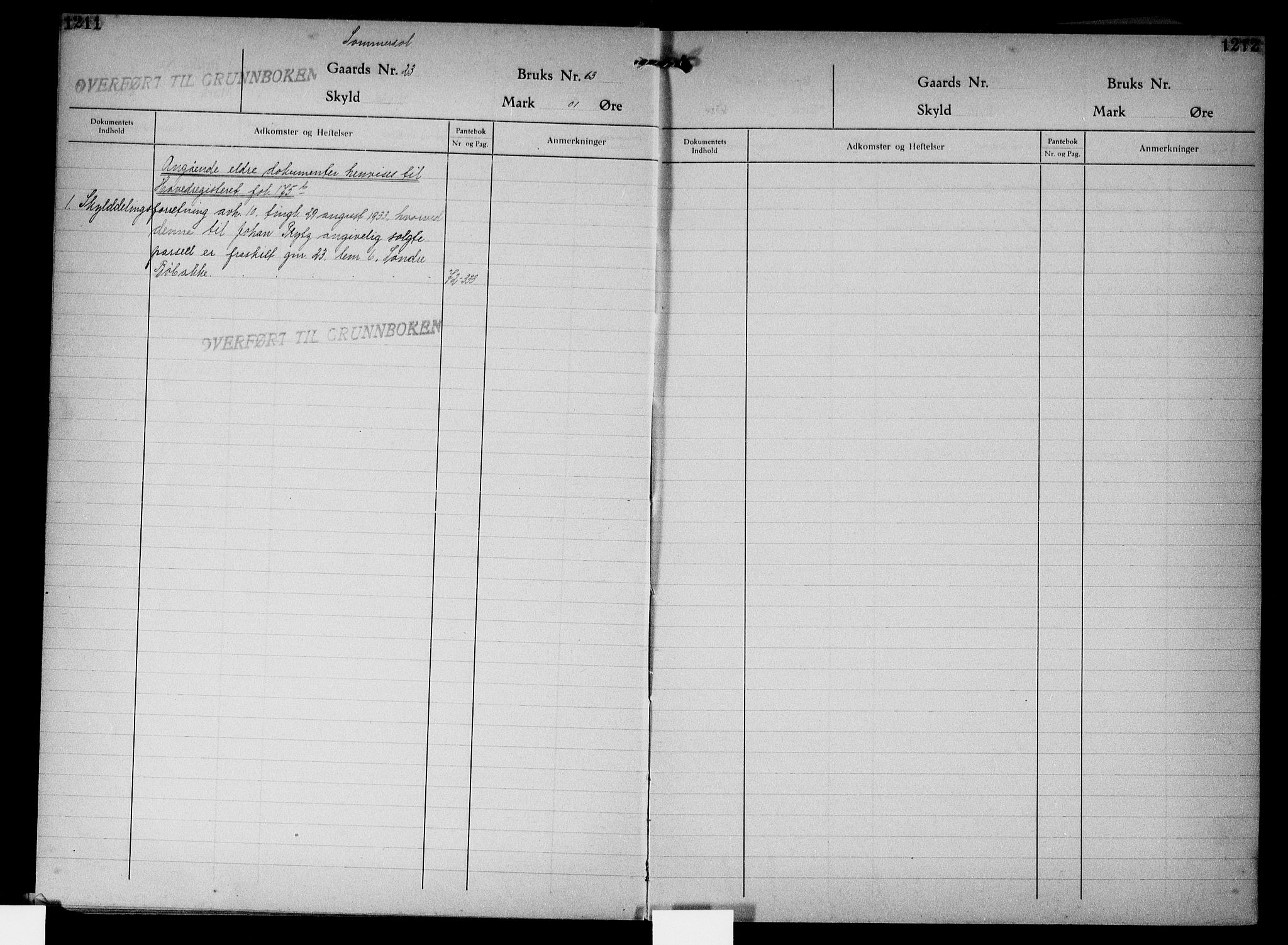 Onsøy sorenskriveri, AV/SAO-A-10474/G/Gb/Gbc/L0004: Mortgage register no. III 4, 1926, p. 1211-1212