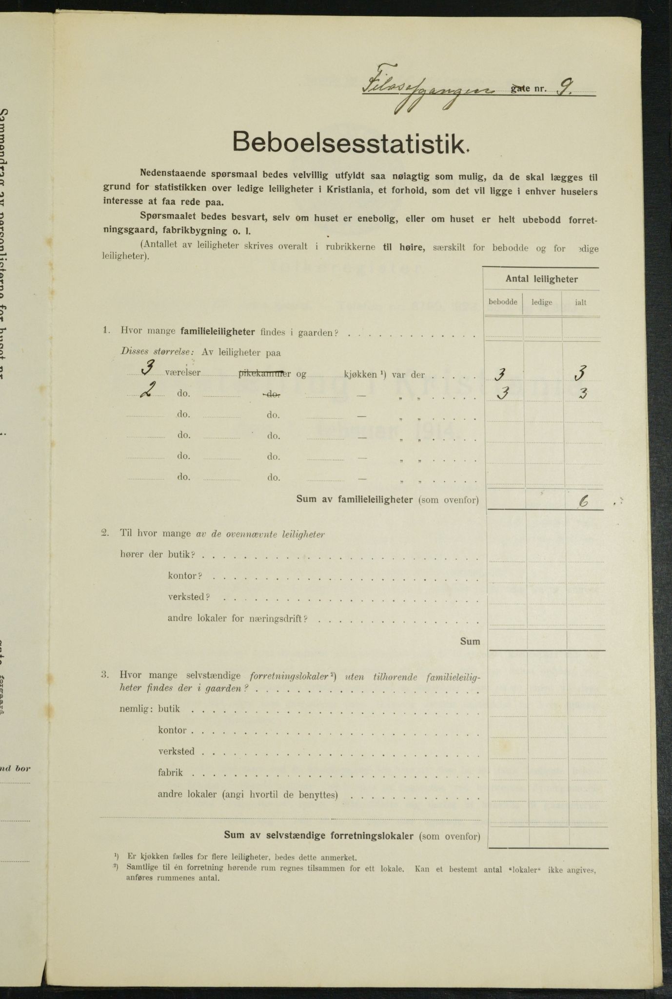 OBA, Municipal Census 1914 for Kristiania, 1914, p. 24409