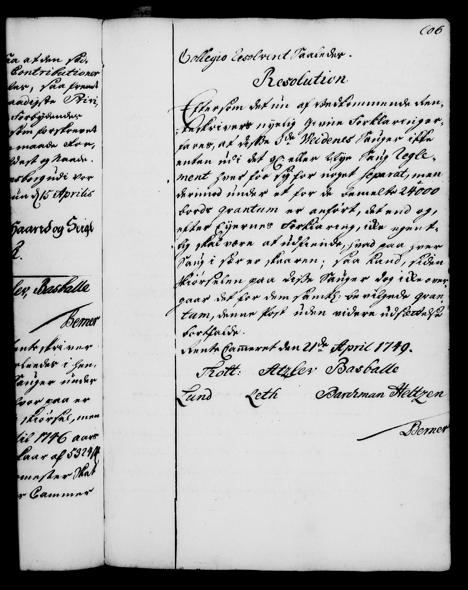 Rentekammeret, Kammerkanselliet, AV/RA-EA-3111/G/Gg/Gga/L0005: Norsk ekspedisjonsprotokoll med register (merket RK 53.5), 1741-1749, p. 606