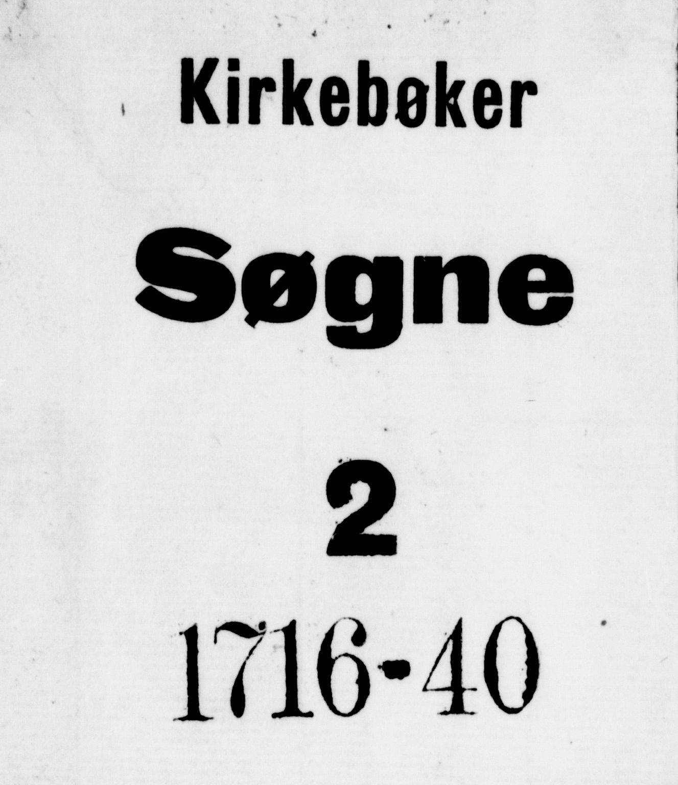 Søgne sokneprestkontor, SAK/1111-0037/F/Fa/Fab/L0001: Parish register (official) no. A 1, 1716-1740