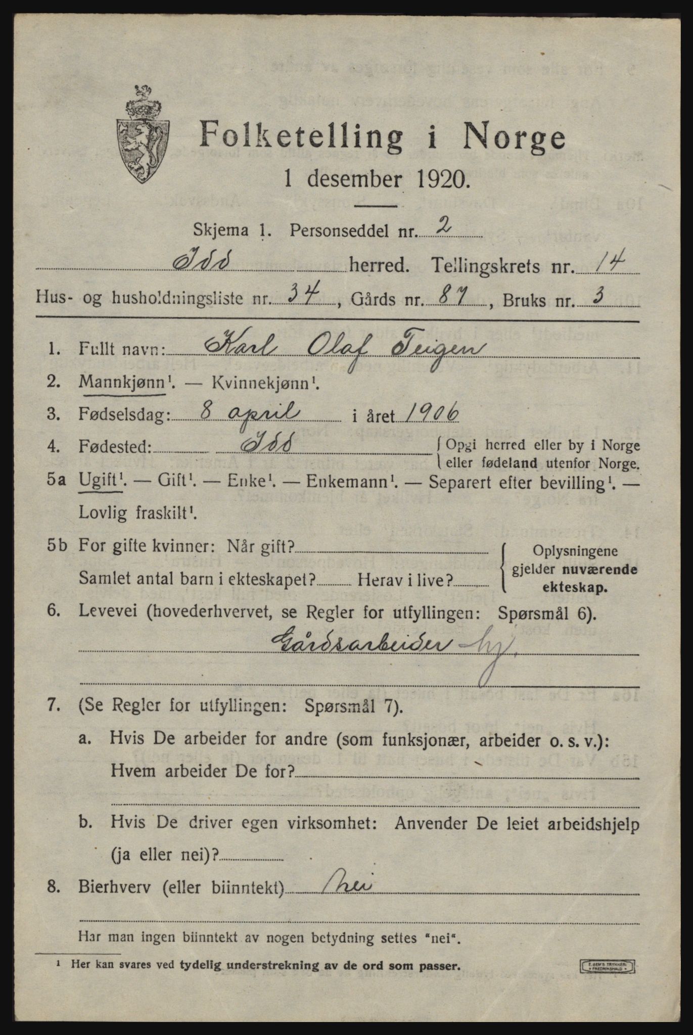 SAO, 1920 census for Idd, 1920, p. 13677