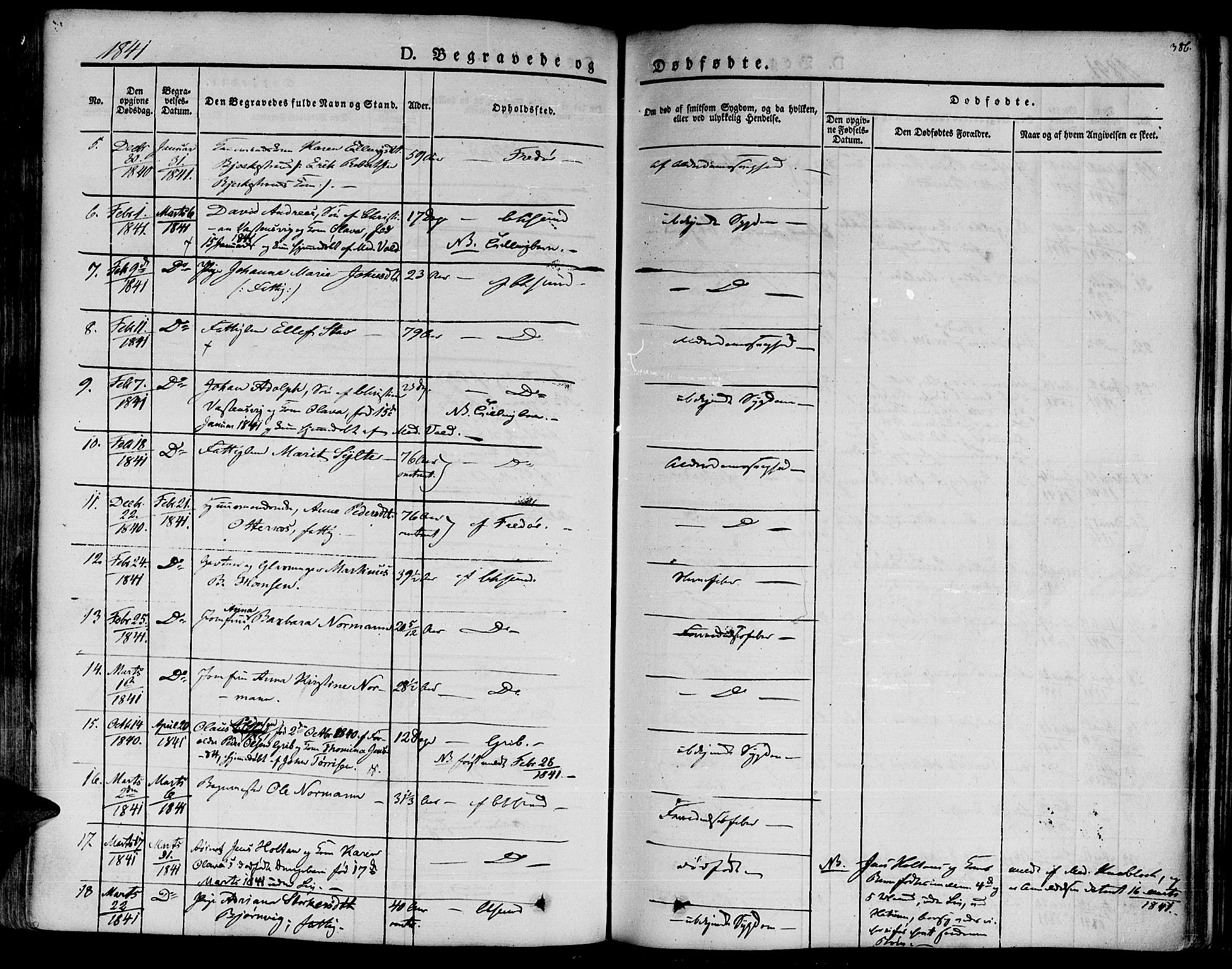 Ministerialprotokoller, klokkerbøker og fødselsregistre - Møre og Romsdal, SAT/A-1454/572/L0843: Parish register (official) no. 572A06, 1832-1842, p. 386