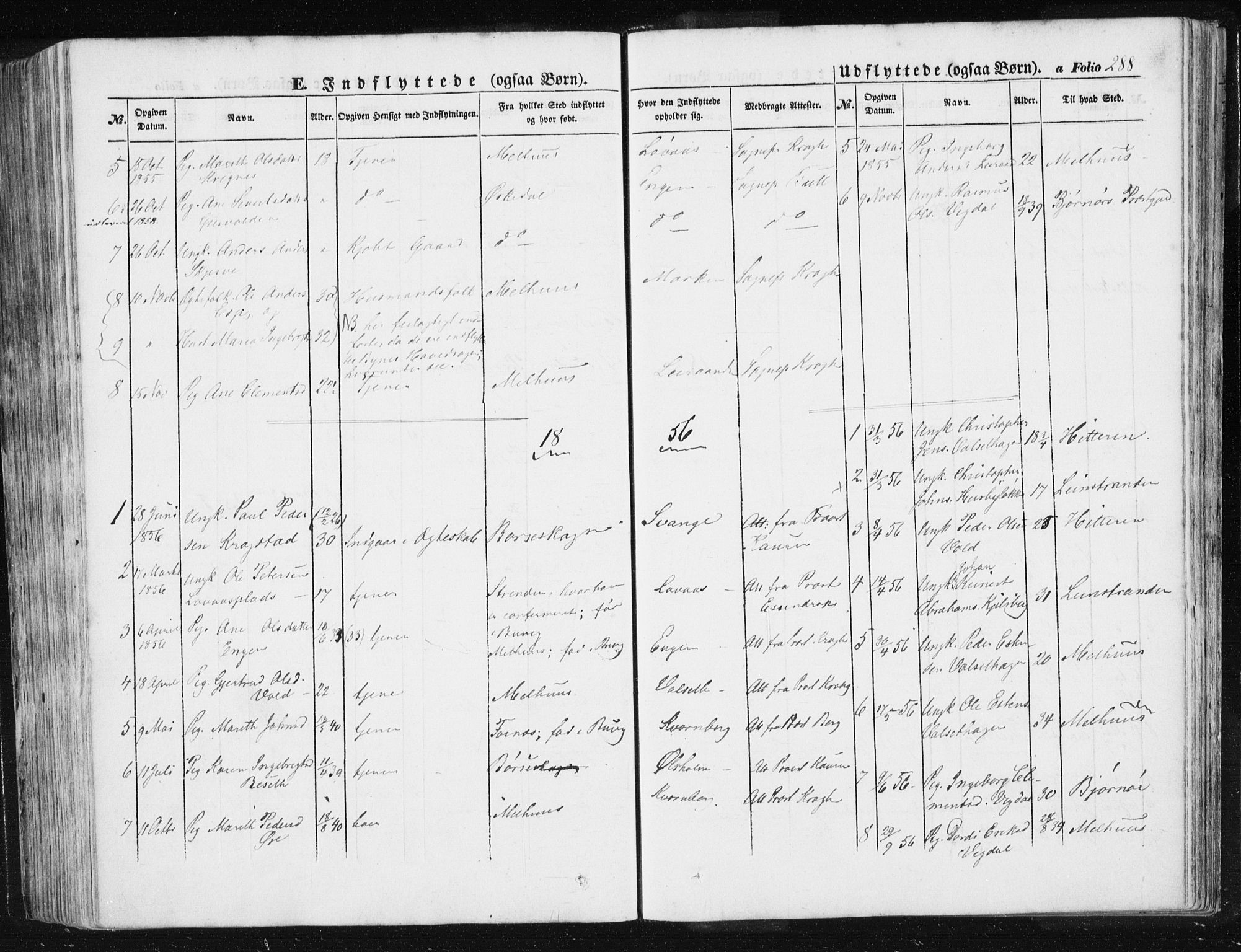 Ministerialprotokoller, klokkerbøker og fødselsregistre - Sør-Trøndelag, SAT/A-1456/612/L0376: Parish register (official) no. 612A08, 1846-1859, p. 288