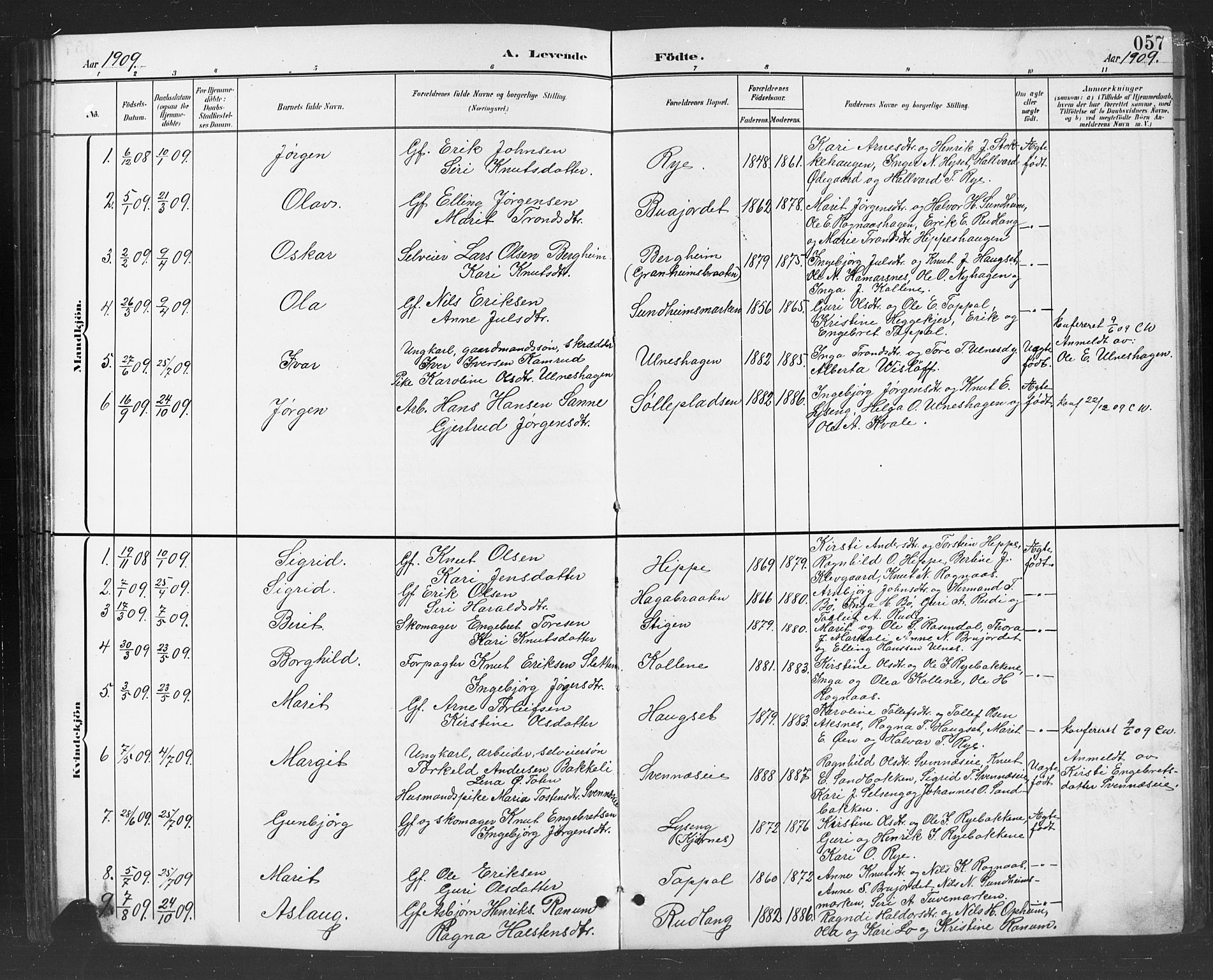 Nord-Aurdal prestekontor, SAH/PREST-132/H/Ha/Hab/L0008: Parish register (copy) no. 8, 1883-1916, p. 53e
