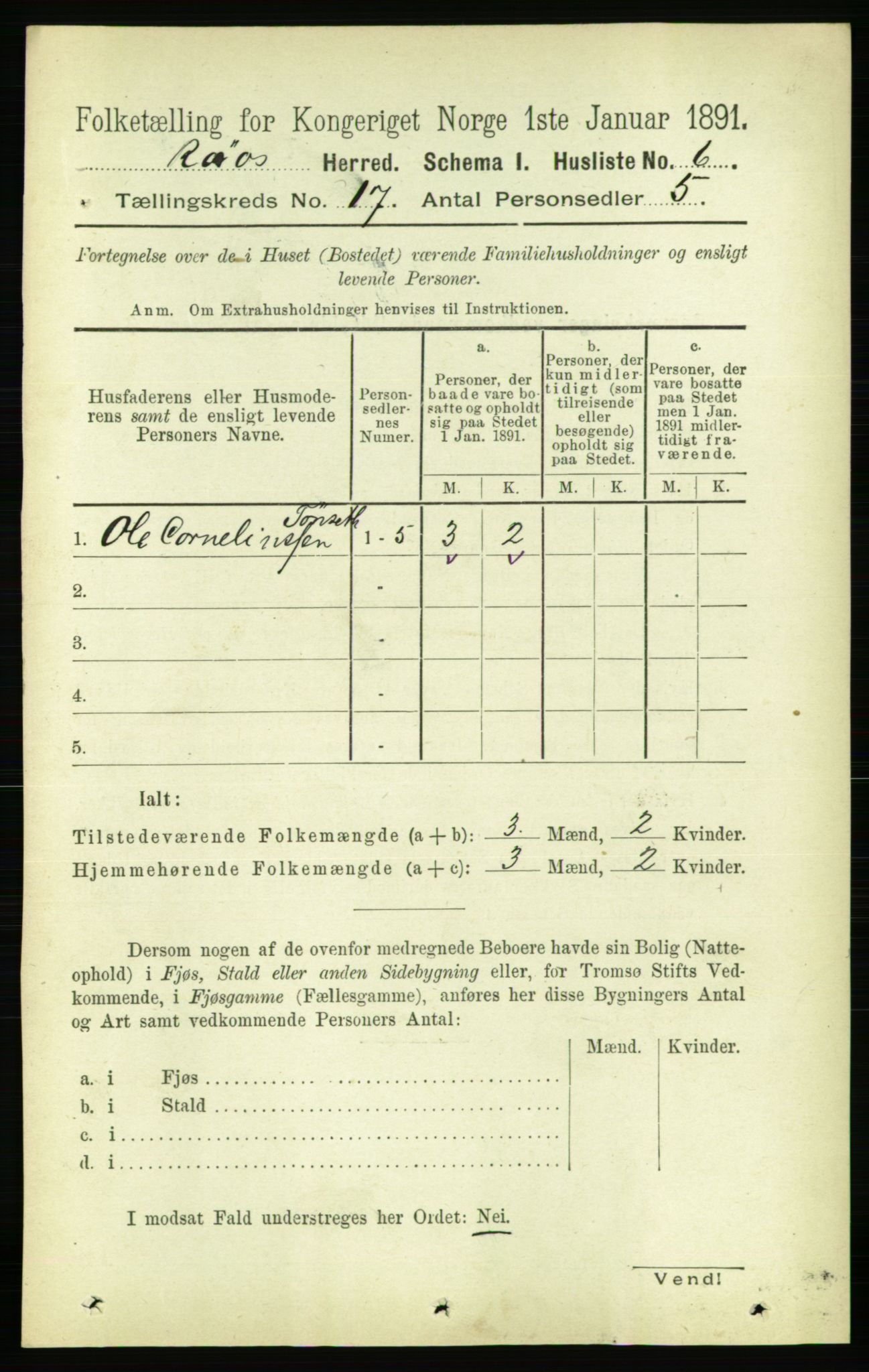 RA, 1891 census for 1640 Røros, 1891, p. 4254