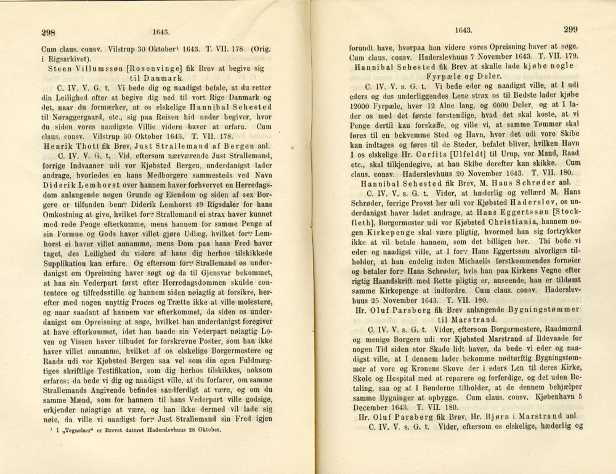 Publikasjoner utgitt av Det Norske Historiske Kildeskriftfond, PUBL/-/-/-: Norske Rigs-Registranter, bind 8, 1641-1648, p. 298-299