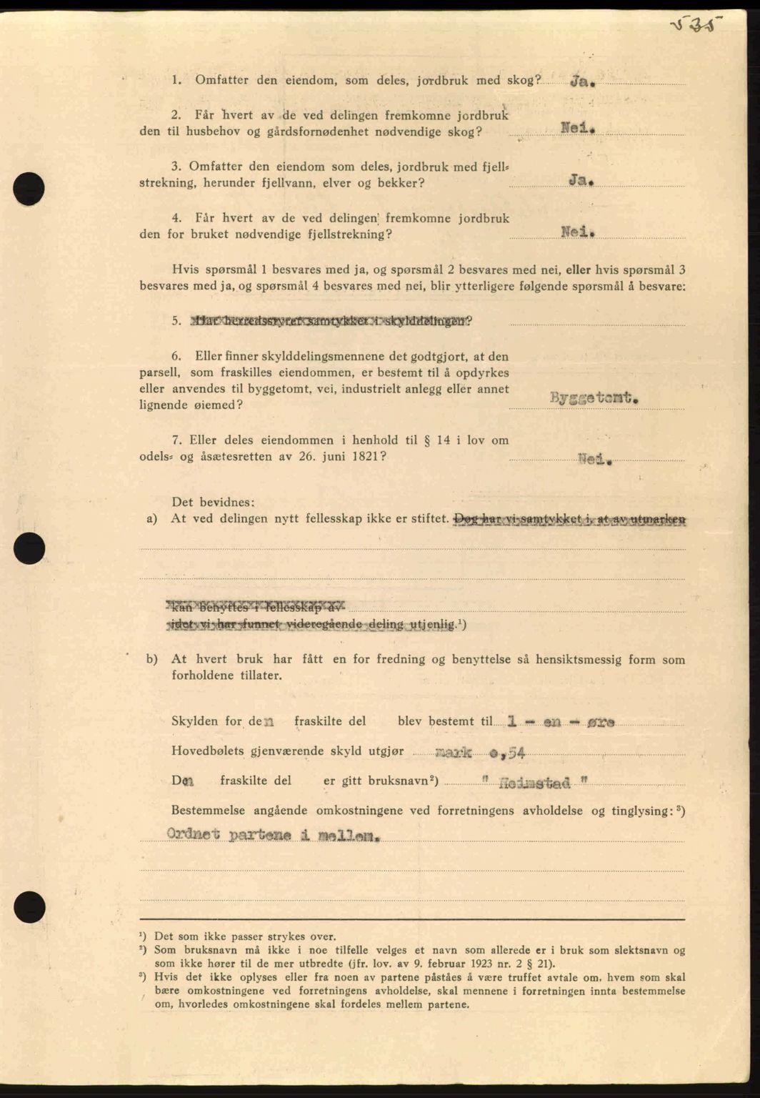 Nordmøre sorenskriveri, AV/SAT-A-4132/1/2/2Ca: Mortgage book no. A93, 1942-1942, Diary no: : 2194/1942