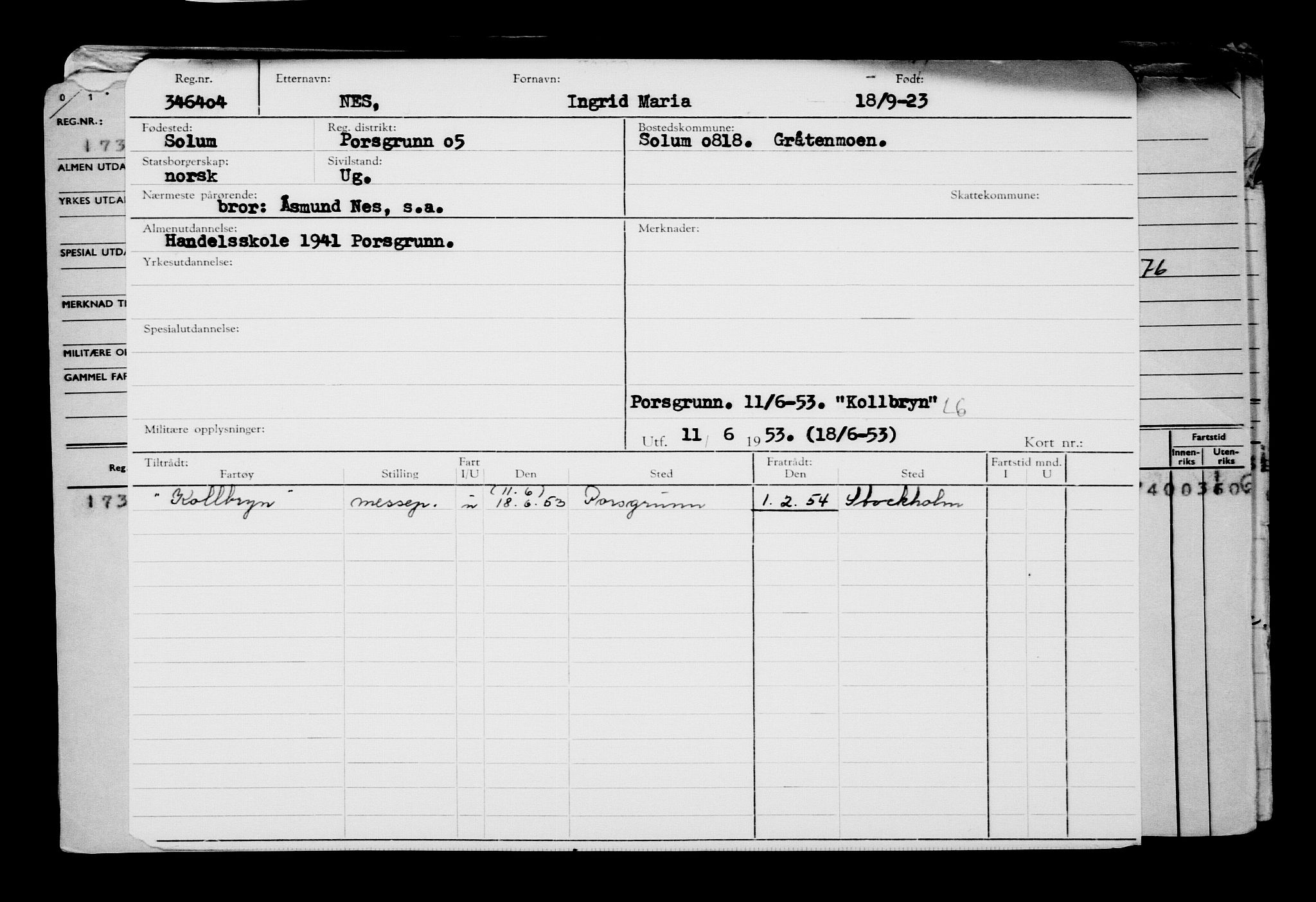 Direktoratet for sjømenn, AV/RA-S-3545/G/Gb/L0223: Hovedkort, 1923, p. 105