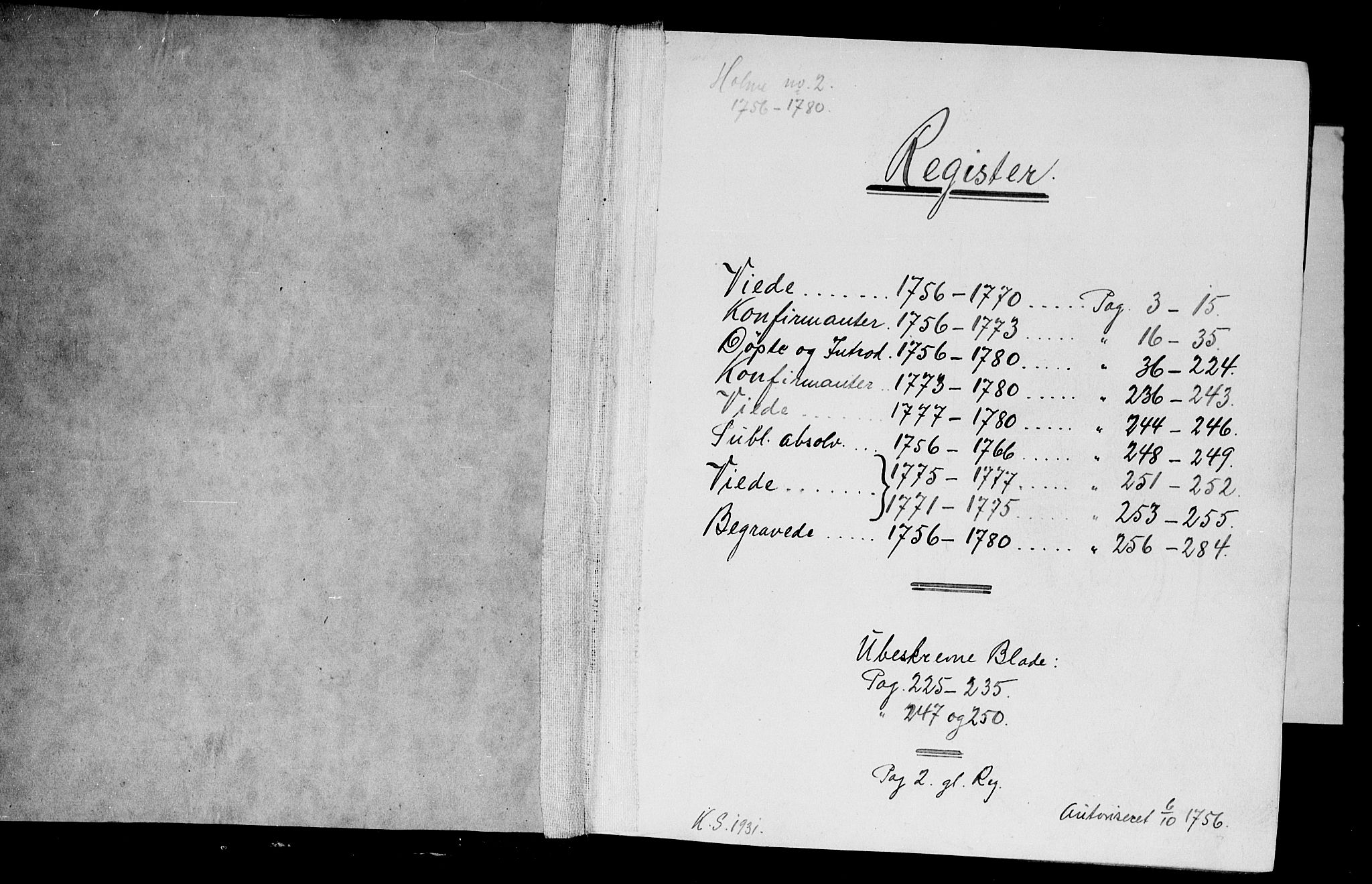 Holum sokneprestkontor, SAK/1111-0022/F/Fa/Faa/L0002: Parish register (official) no. A 2, 1756-1780