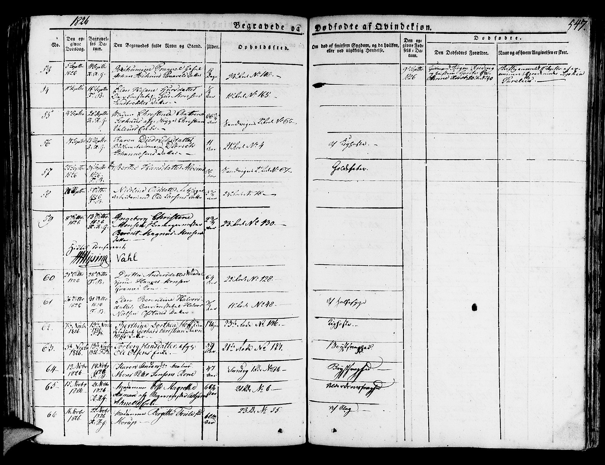 Korskirken sokneprestembete, AV/SAB-A-76101/H/Haa/L0014: Parish register (official) no. A 14, 1823-1835, p. 547