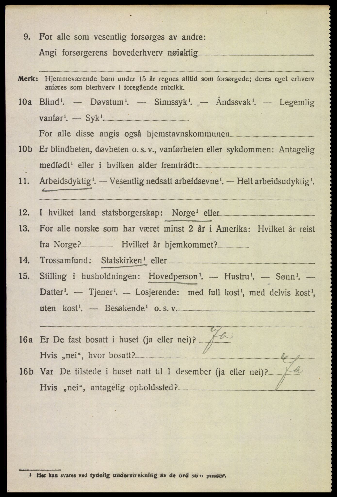 SAH, 1920 census for Folldal, 1920, p. 5224