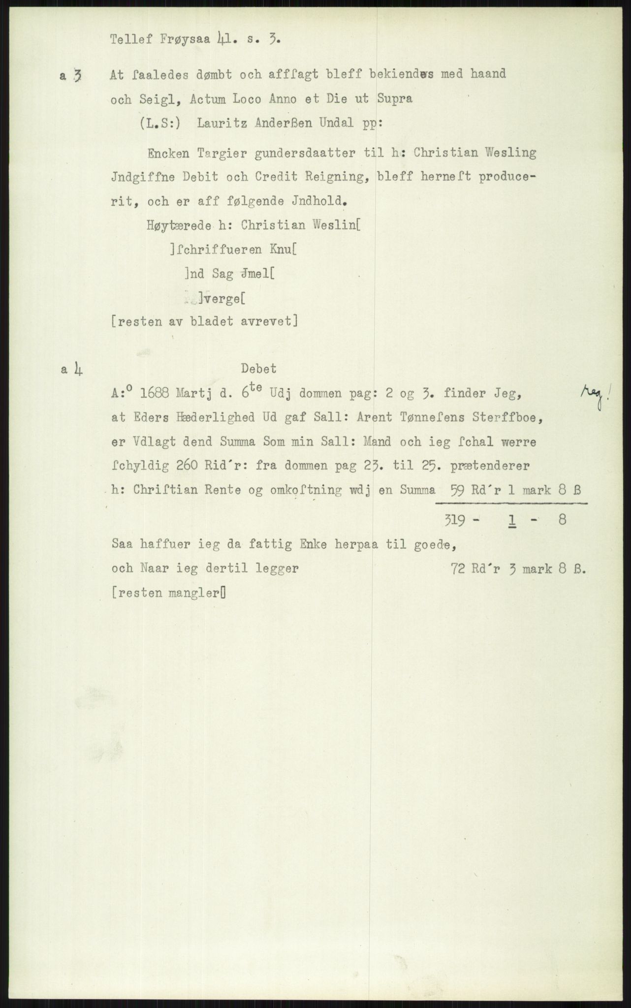 Samlinger til kildeutgivelse, Diplomavskriftsamlingen, AV/RA-EA-4053/H/Ha, p. 2346