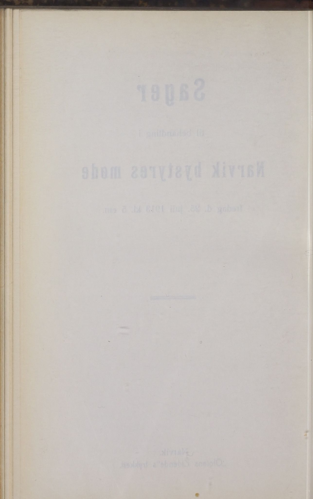 Narvik kommune. Formannskap , AIN/K-18050.150/A/Ab/L0003: Møtebok, 1913