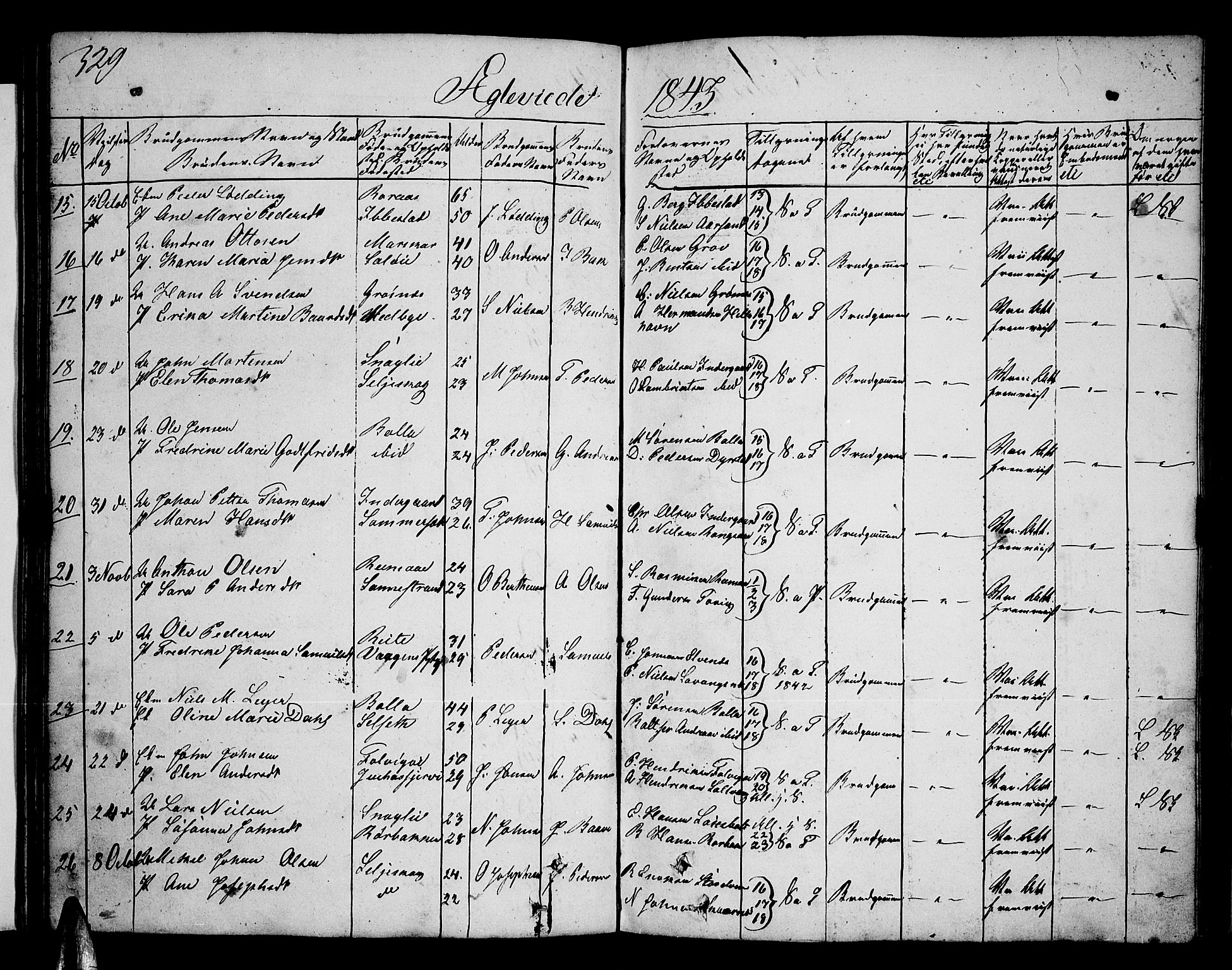 Ibestad sokneprestembete, SATØ/S-0077/H/Ha/Hab/L0003klokker: Parish register (copy) no. 3, 1833-1852, p. 329