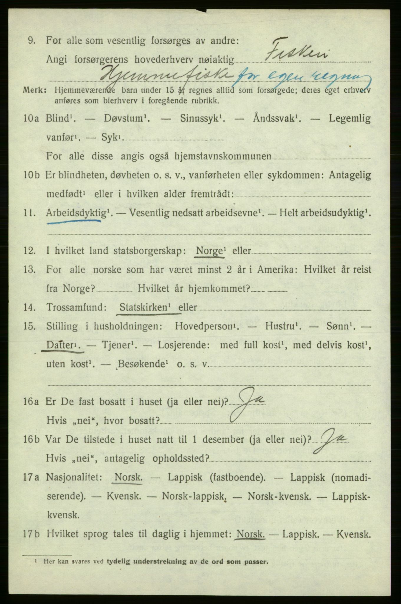 SATØ, 1920 census for , 1920, p. 2835