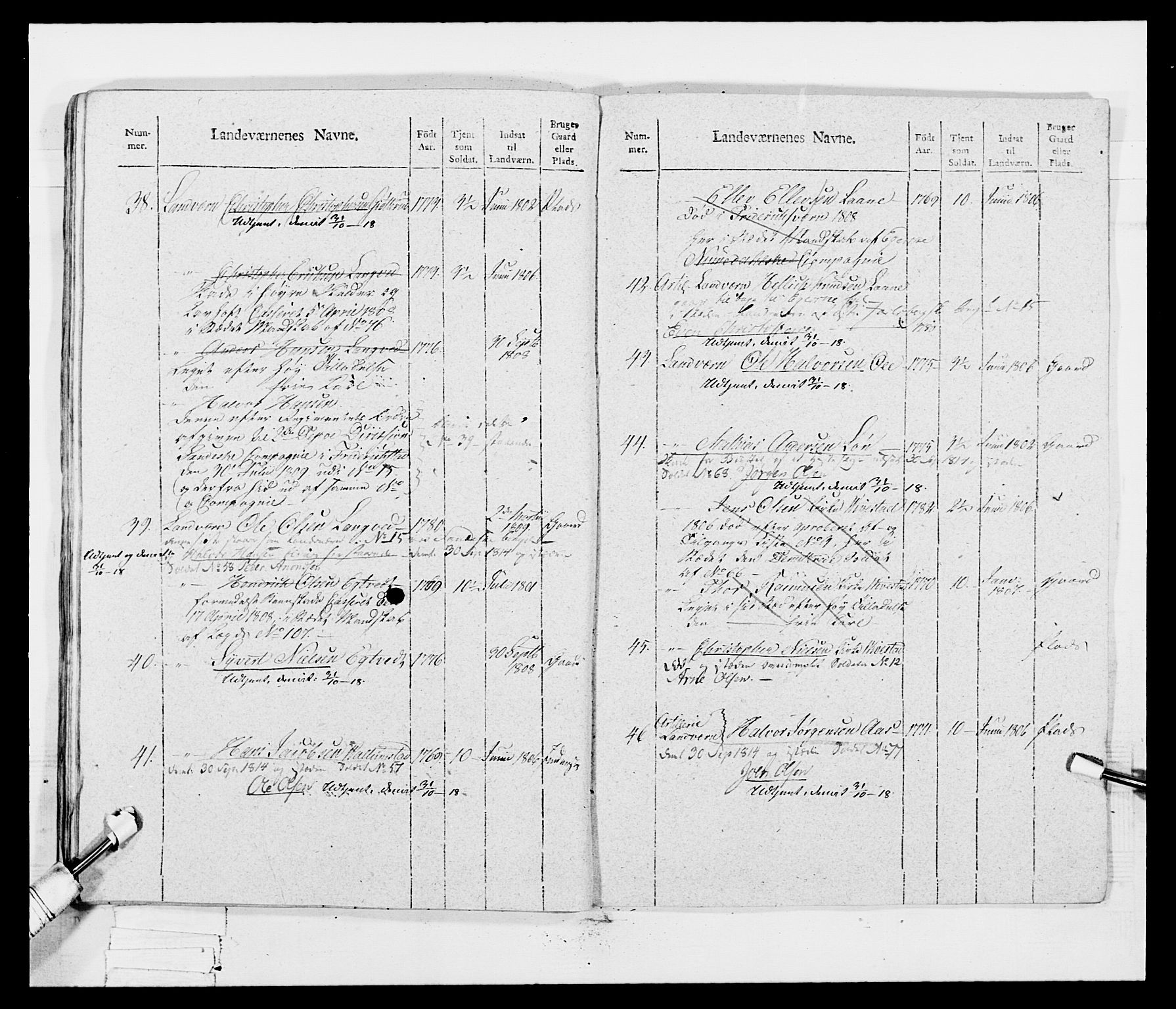 Generalitets- og kommissariatskollegiet, Det kongelige norske kommissariatskollegium, AV/RA-EA-5420/E/Eh/L0047: 2. Akershusiske nasjonale infanteriregiment, 1791-1810, p. 503