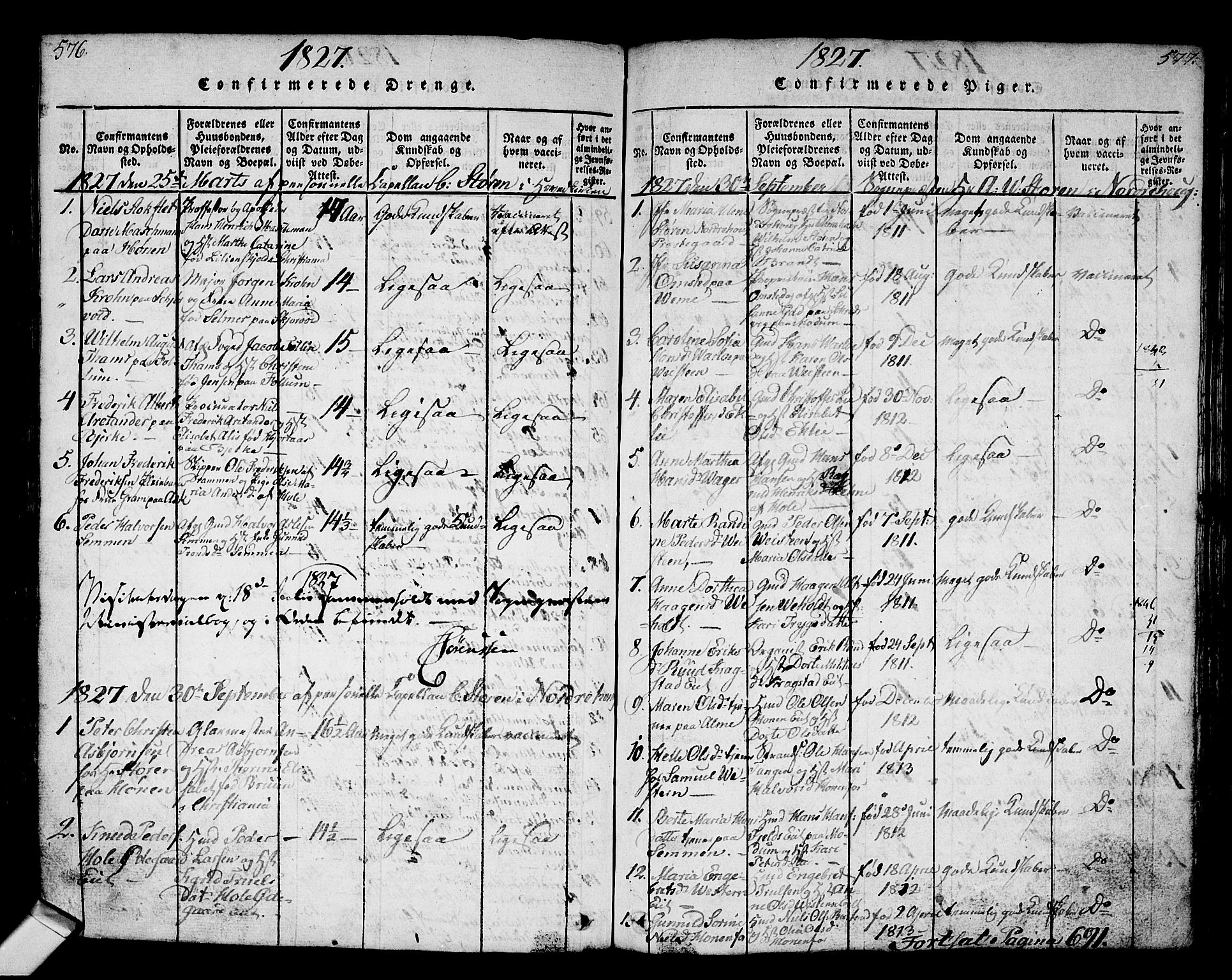 Norderhov kirkebøker, AV/SAKO-A-237/G/Ga/L0002: Parish register (copy) no. I 2, 1814-1867, p. 576-577