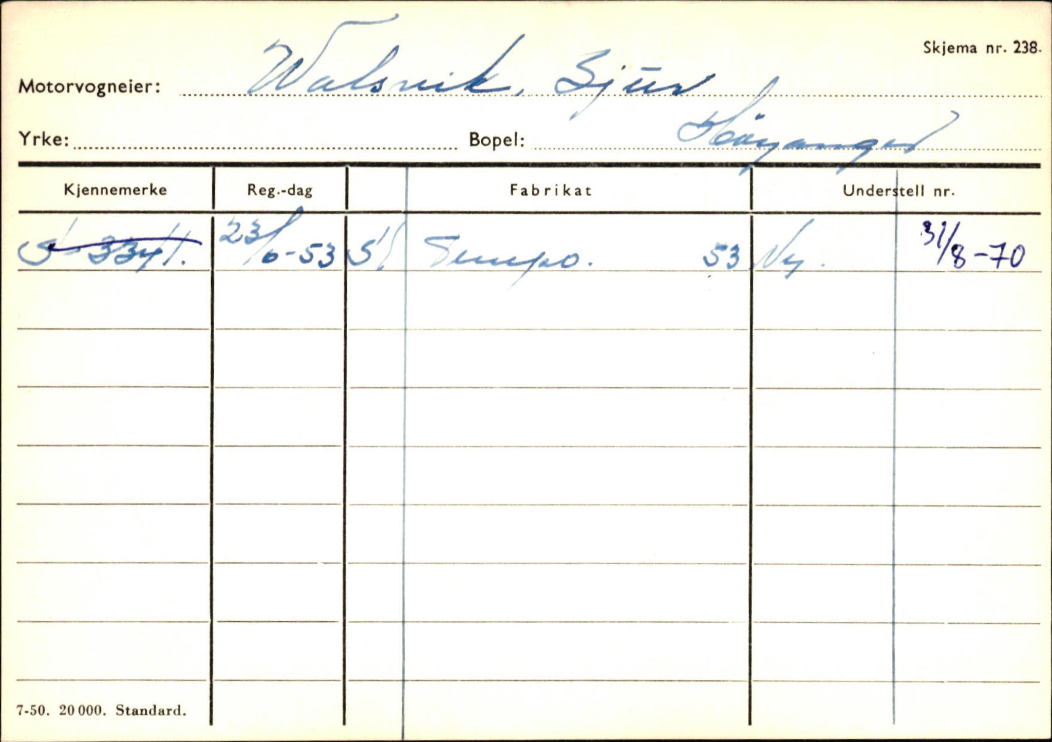 Statens vegvesen, Sogn og Fjordane vegkontor, AV/SAB-A-5301/4/F/L0131: Eigarregister Høyanger P-Å. Stryn S-Å, 1945-1975, p. 860