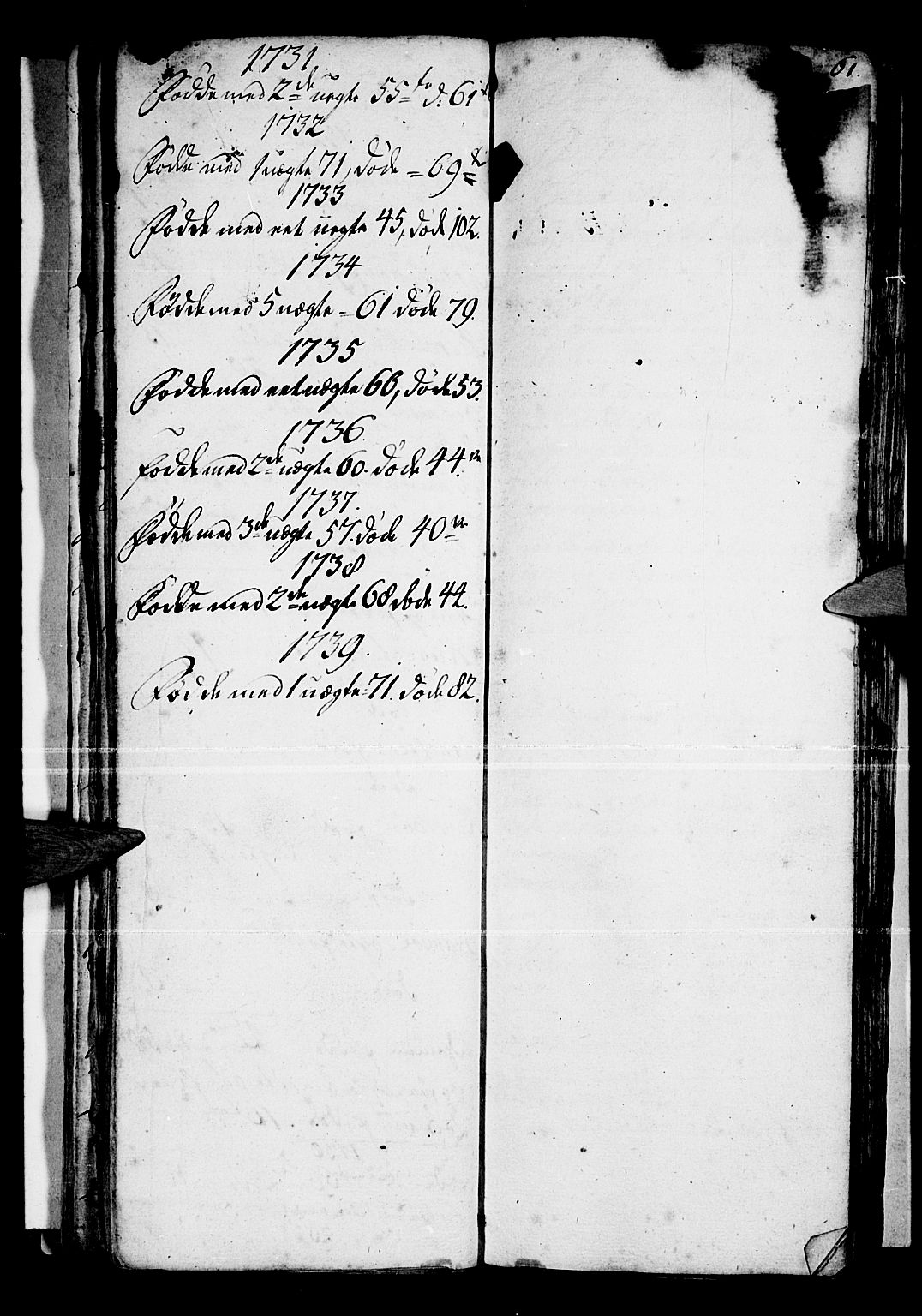 Vik sokneprestembete, AV/SAB-A-81501/H/Haa/Haaa/L0001: Parish register (official) no. A 1 / 1, 1727-1740