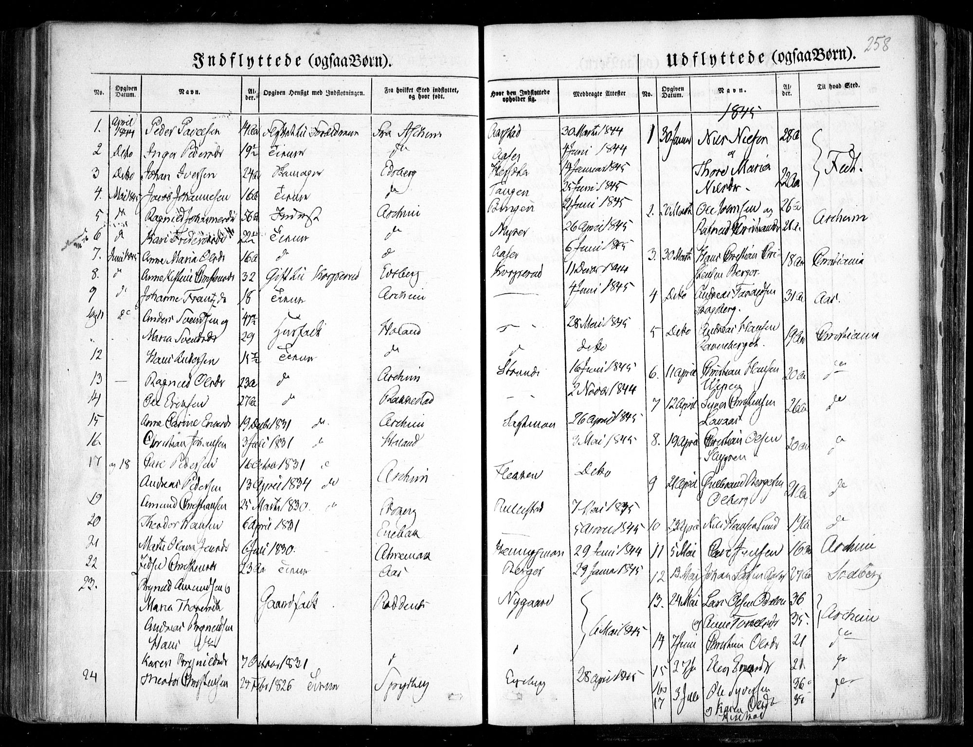 Trøgstad prestekontor Kirkebøker, SAO/A-10925/F/Fa/L0007: Parish register (official) no. I 7, 1845-1854, p. 258