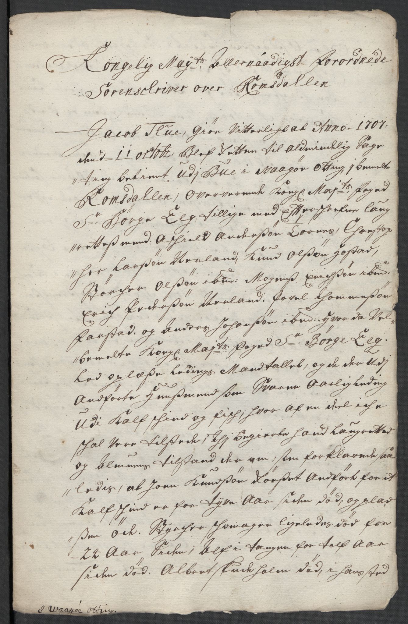 Rentekammeret inntil 1814, Reviderte regnskaper, Fogderegnskap, AV/RA-EA-4092/R55/L3658: Fogderegnskap Romsdal, 1707-1708, p. 165