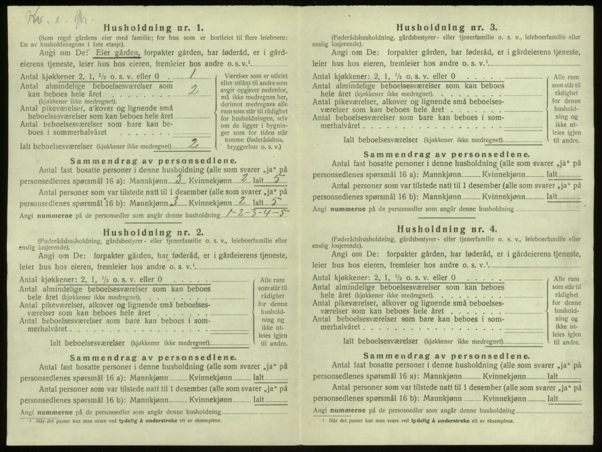 SAB, 1920 census for Alversund, 1920, p. 867