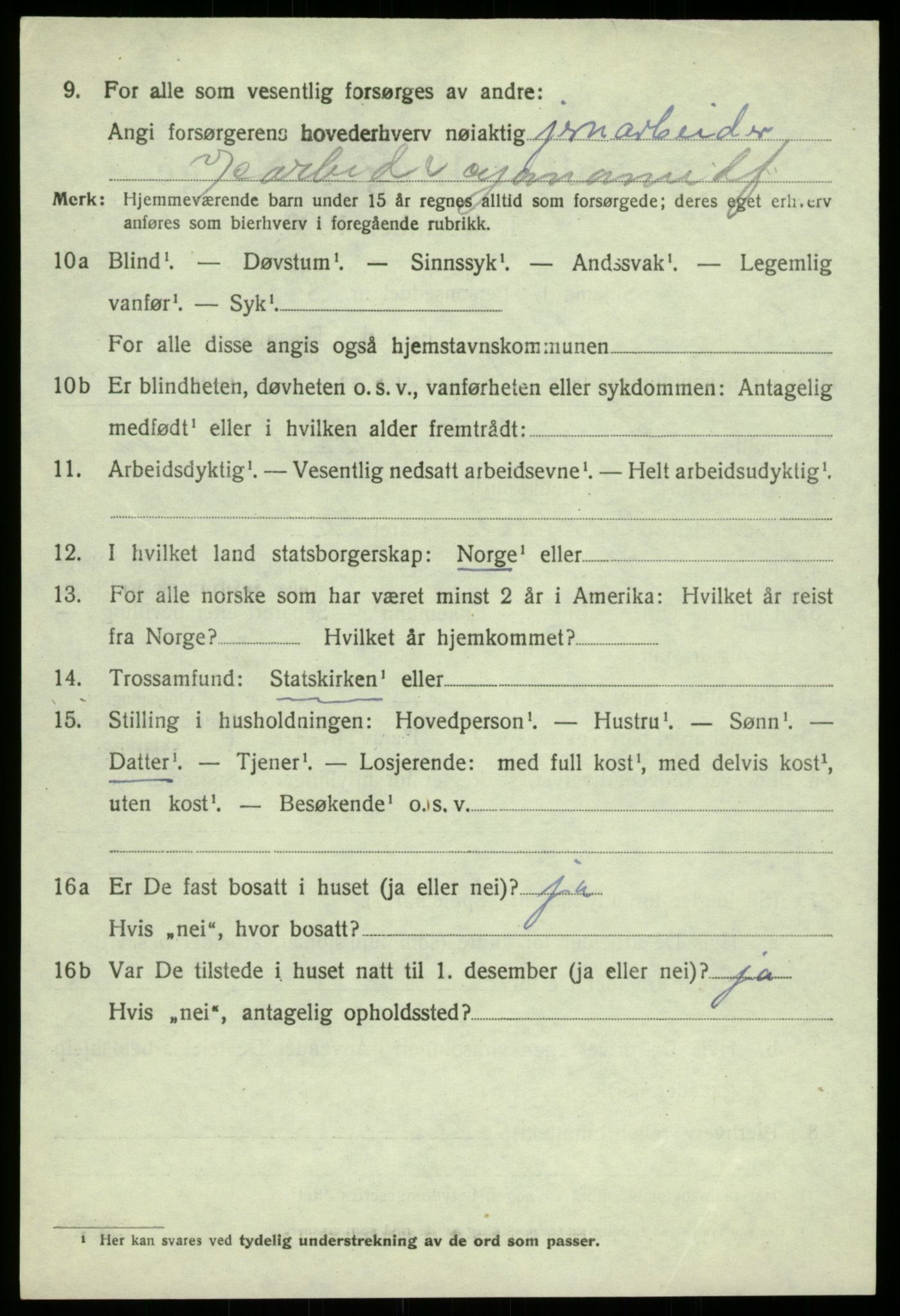 SAB, 1920 census for Kvam, 1920, p. 9472