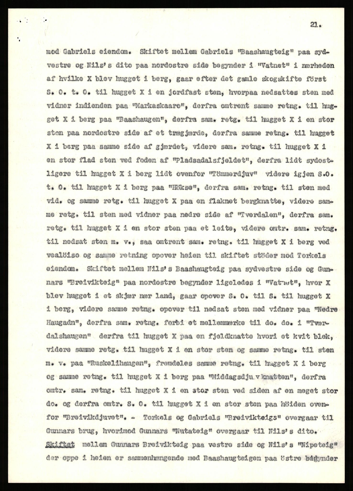 Statsarkivet i Stavanger, AV/SAST-A-101971/03/Y/Yj/L0025: Avskrifter sortert etter gårdsnavn: Garpestad - Gjerde, 1750-1930, p. 265