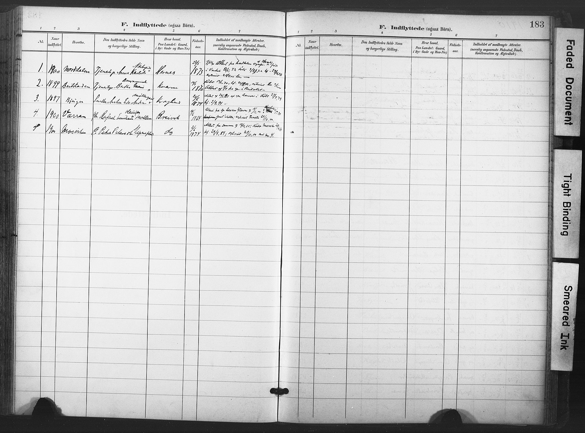Ministerialprotokoller, klokkerbøker og fødselsregistre - Nord-Trøndelag, SAT/A-1458/713/L0122: Parish register (official) no. 713A11, 1899-1910, p. 183