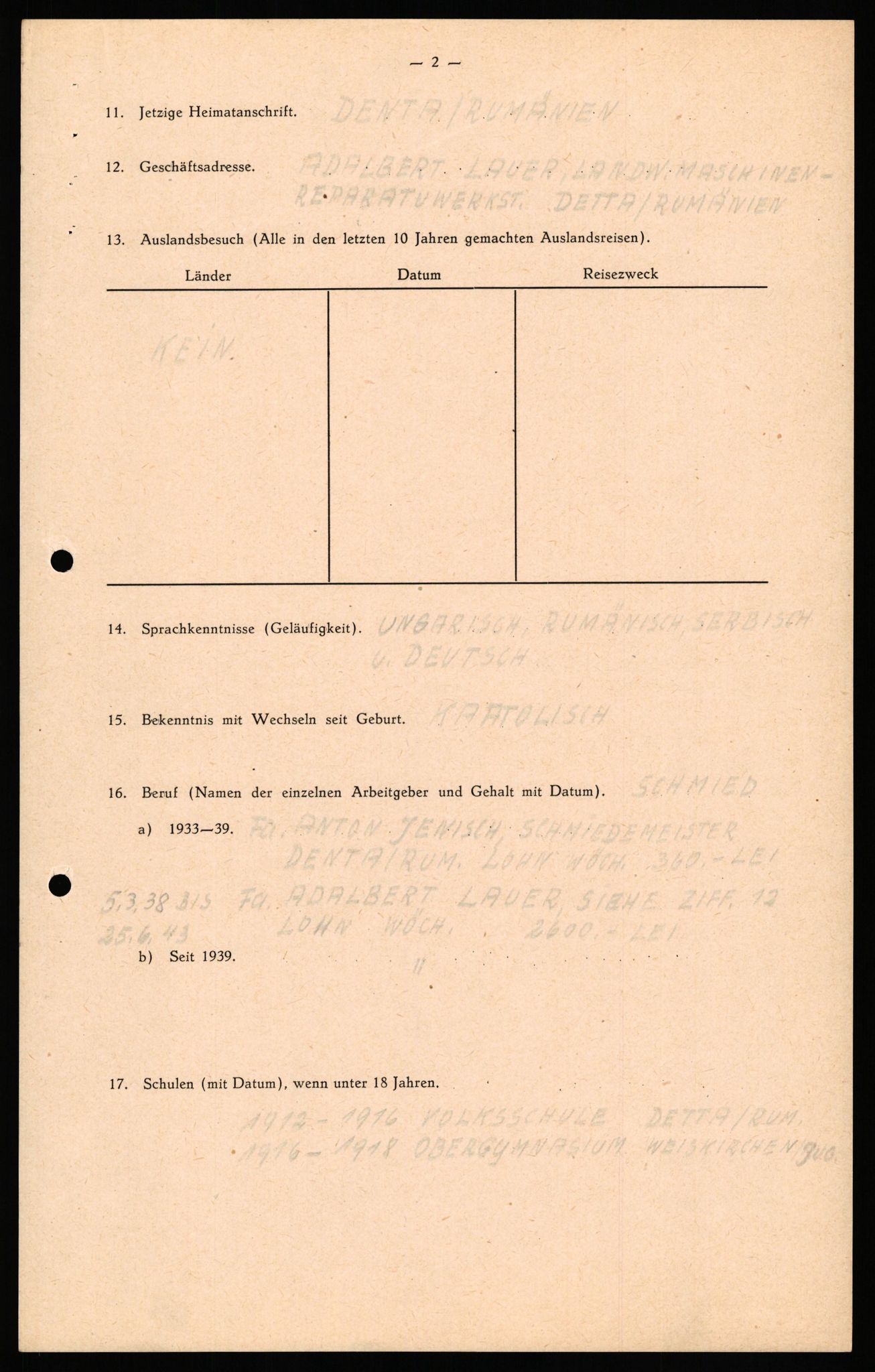 Forsvaret, Forsvarets overkommando II, AV/RA-RAFA-3915/D/Db/L0041: CI Questionaires.  Diverse nasjonaliteter., 1945-1946, p. 546